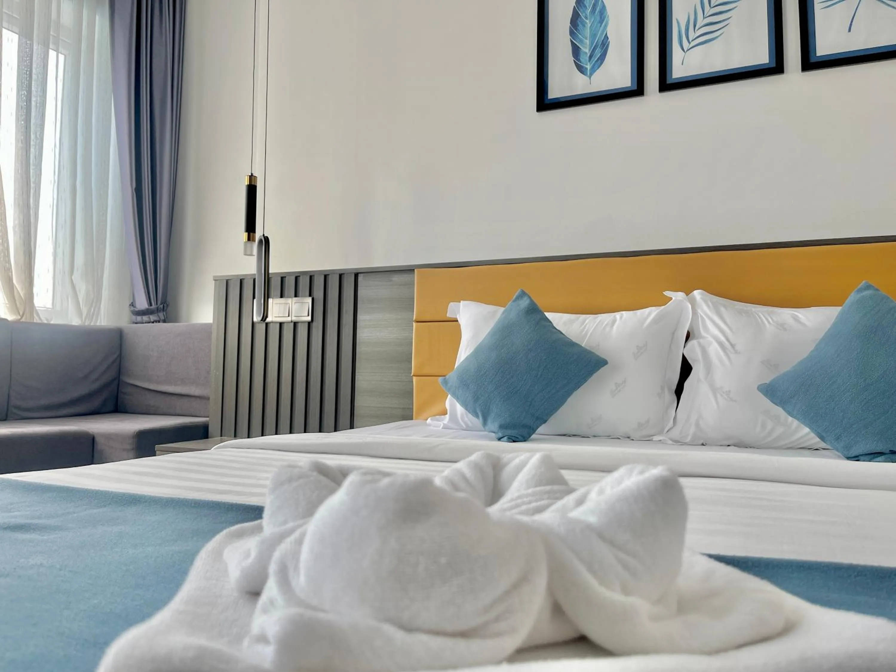 Bed in Kep Sea View Hotel & Sky Bar