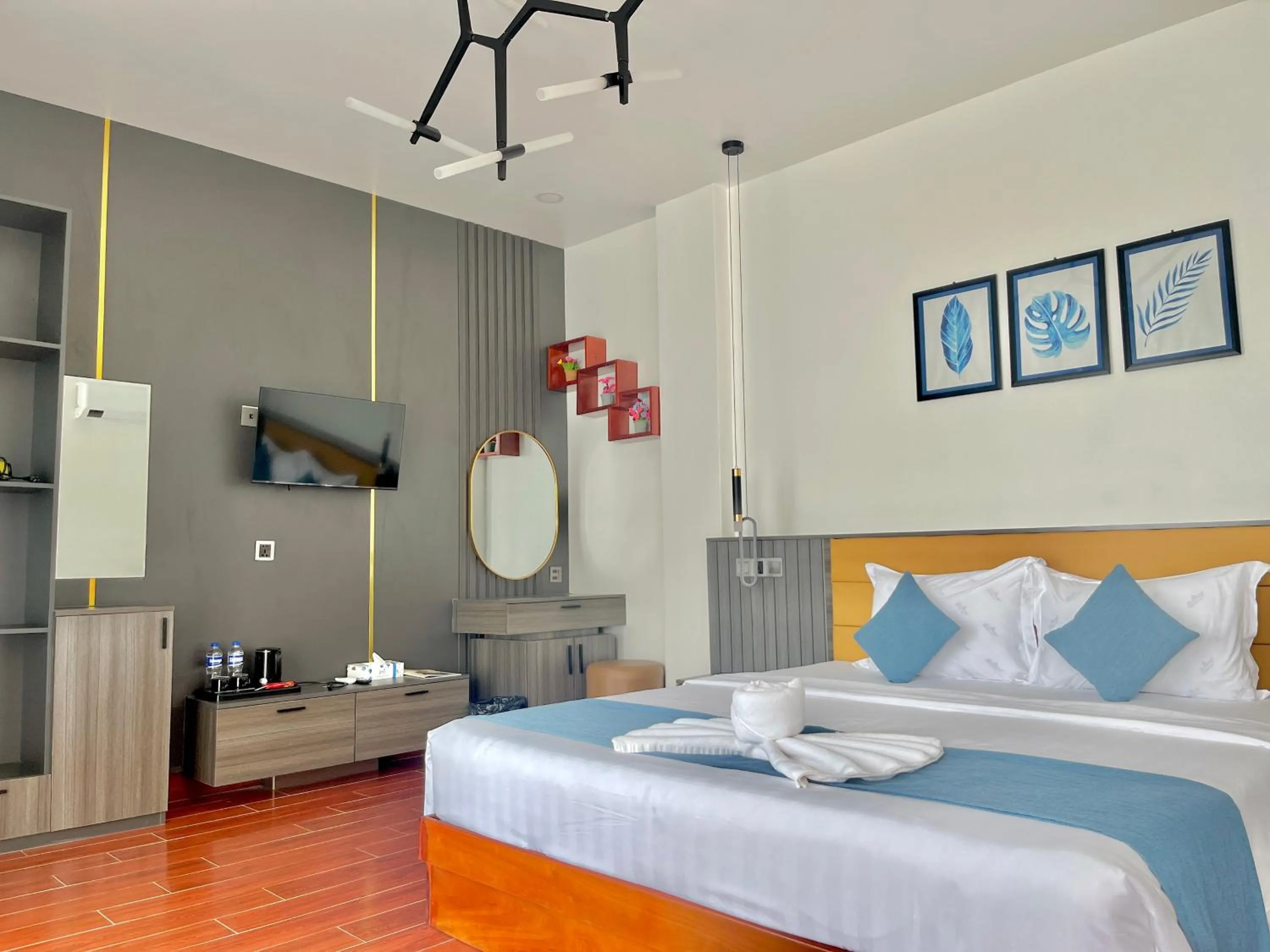 Bed in Kep Sea View Hotel & Sky Bar