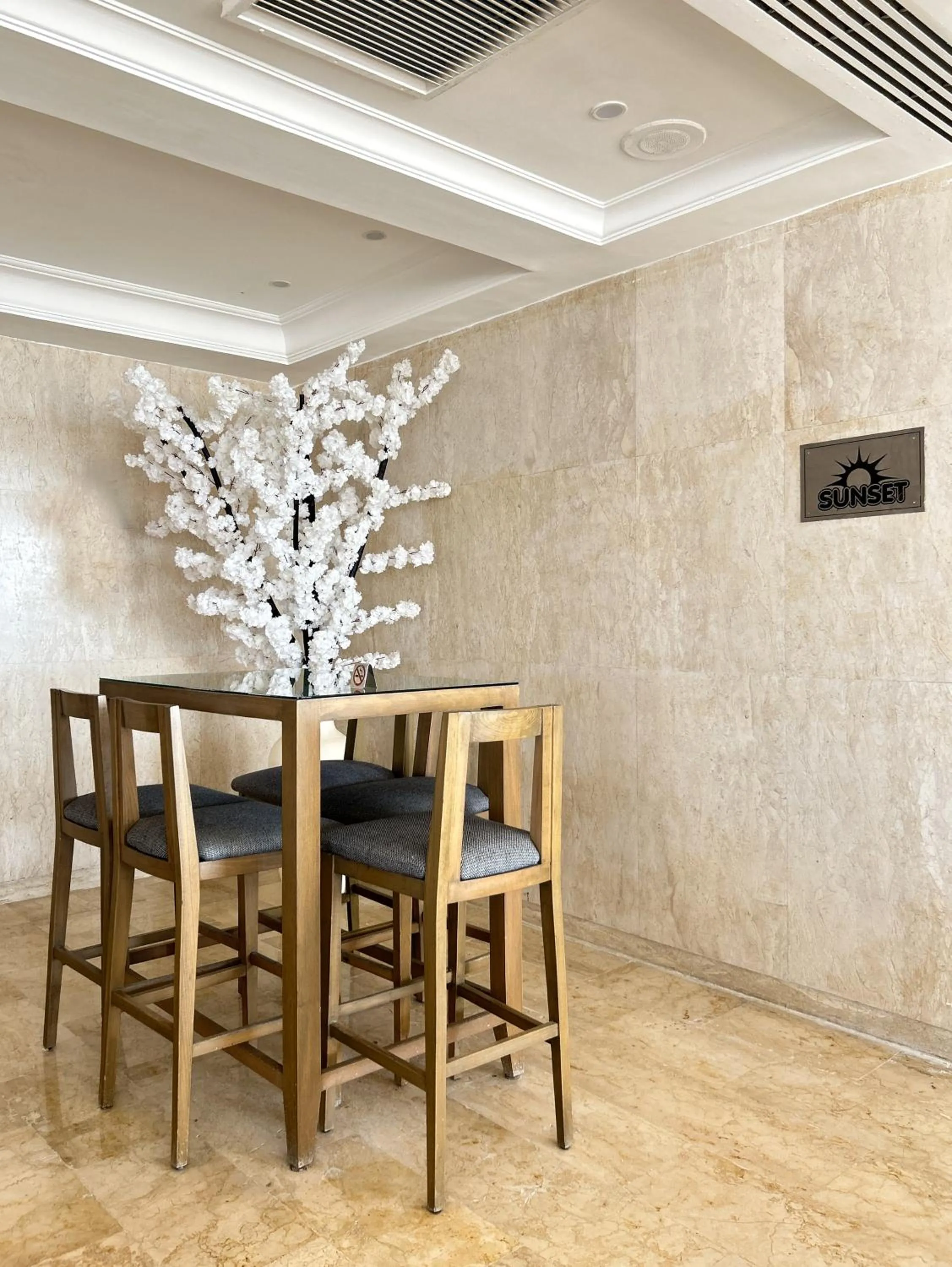 Seating area in Borg El Arab Beach Resort