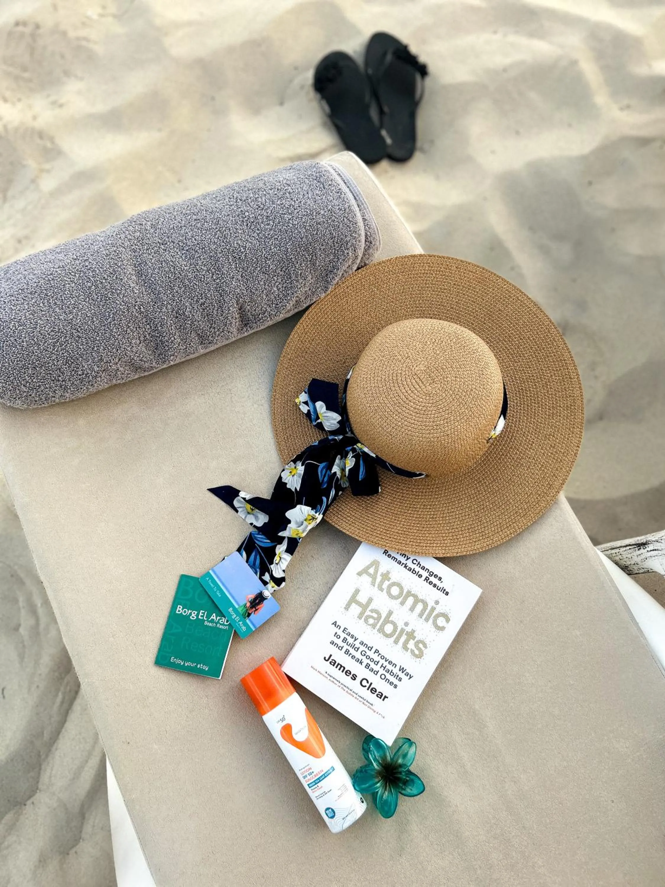 Text overlay in Borg El Arab Beach Resort