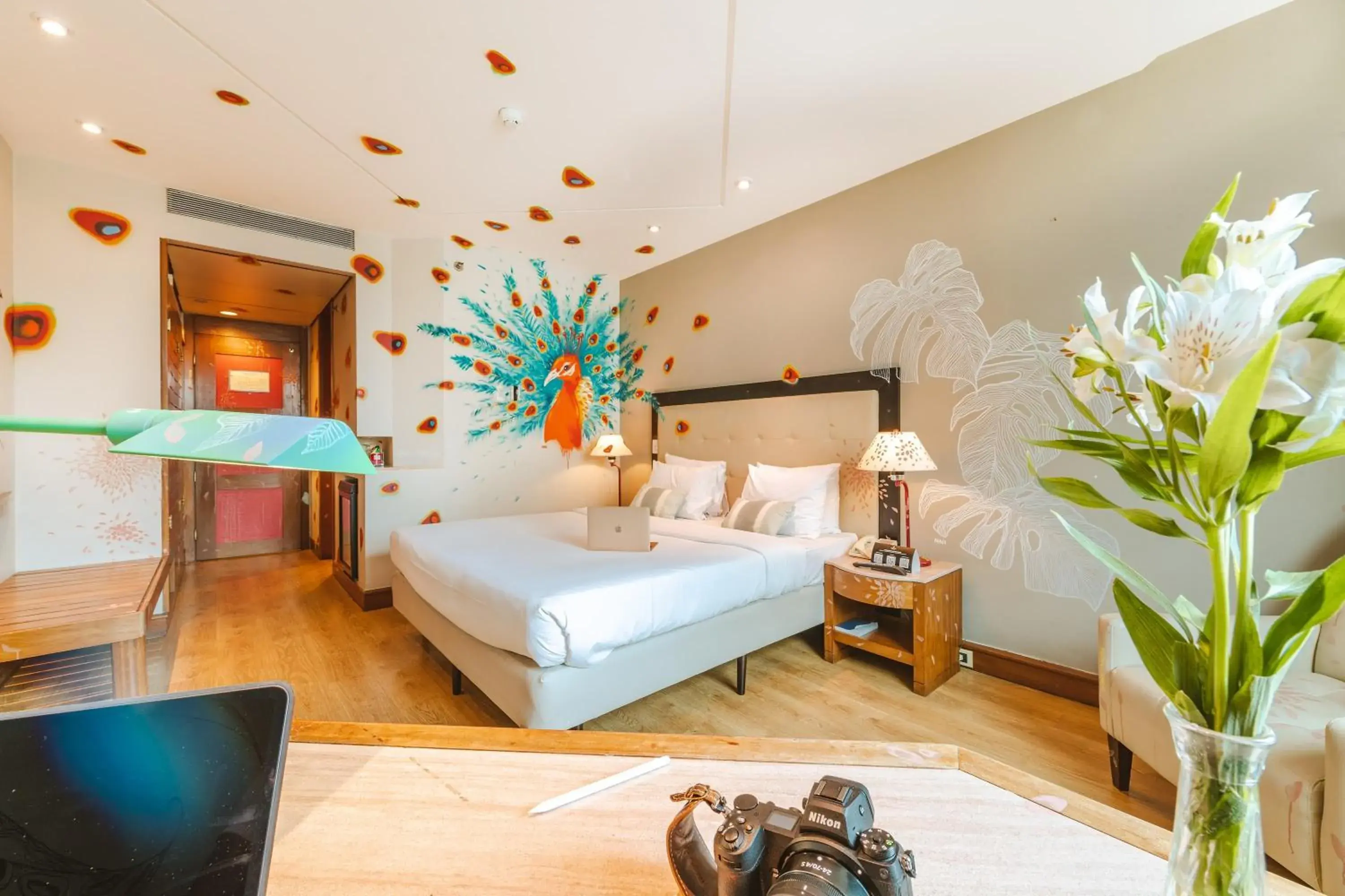 Decorative detail, Bed in Pestana São Paulo Decorative detail, Bed in Pestana São Paulo