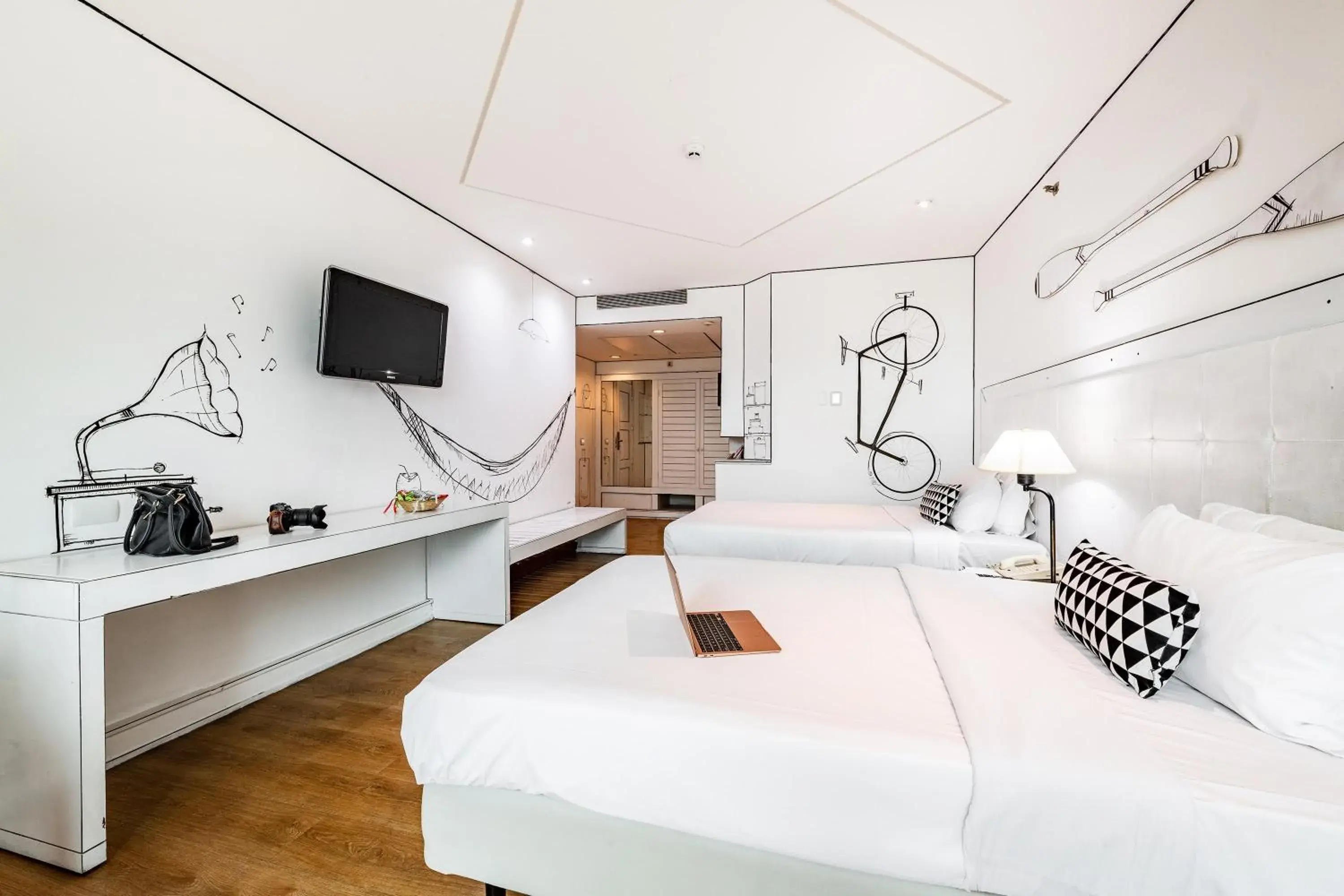 Decorative detail, Bed in Pestana São Paulo Decorative detail, Bed in Pestana São Paulo