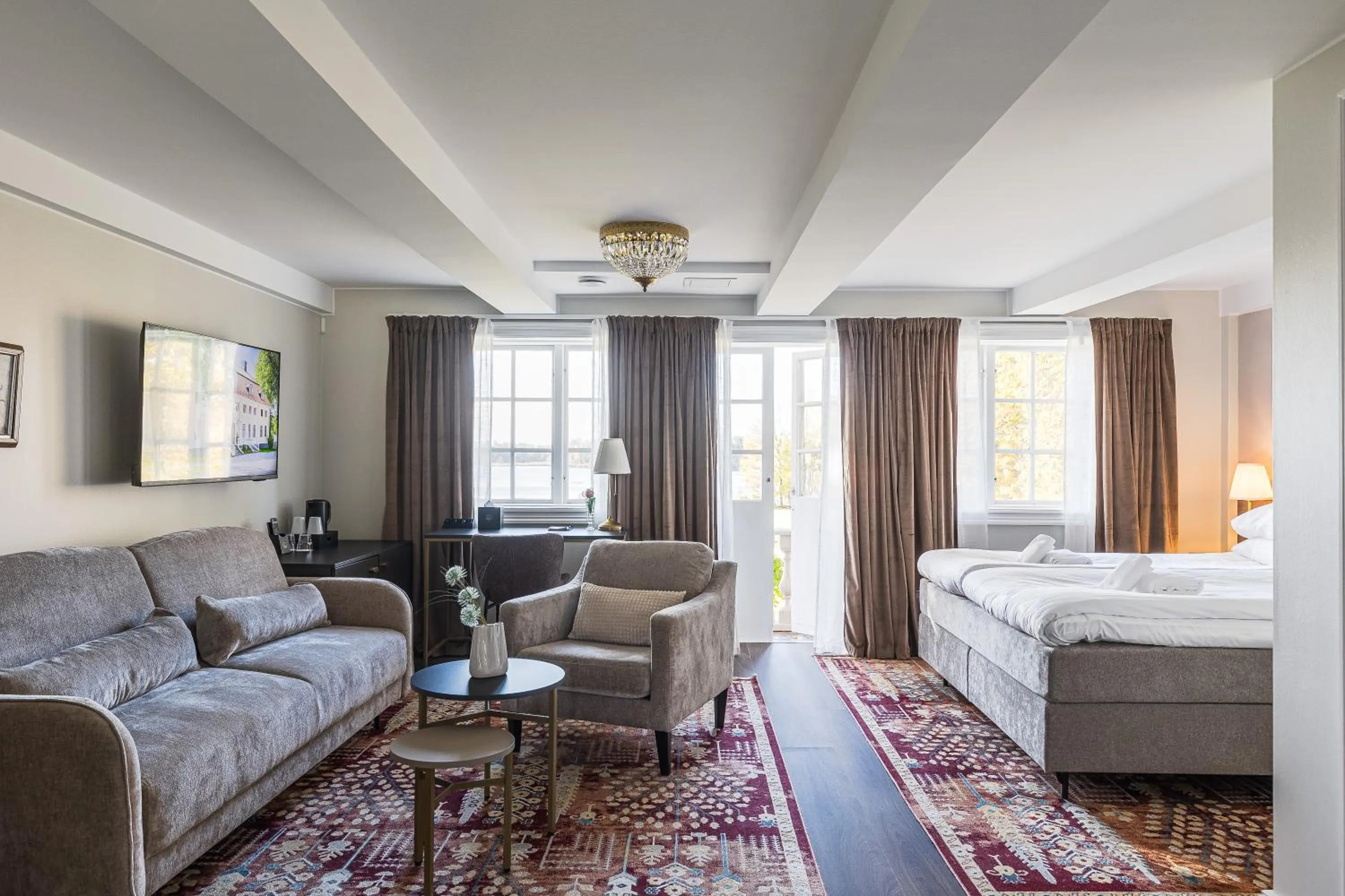 Photo of the whole room, Bed in Söderfors Herrgård