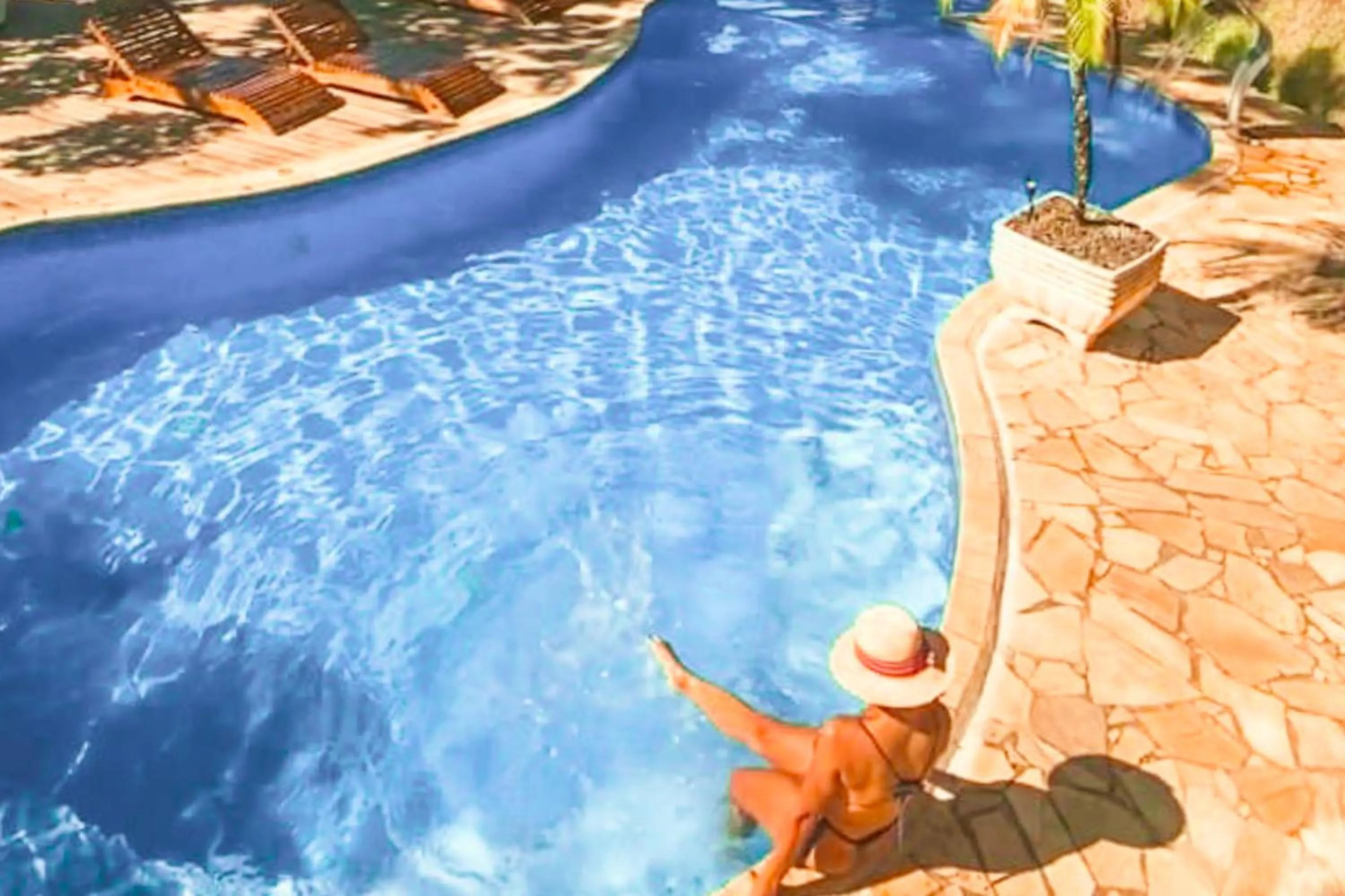 Pool view in Pousada Sonho Real