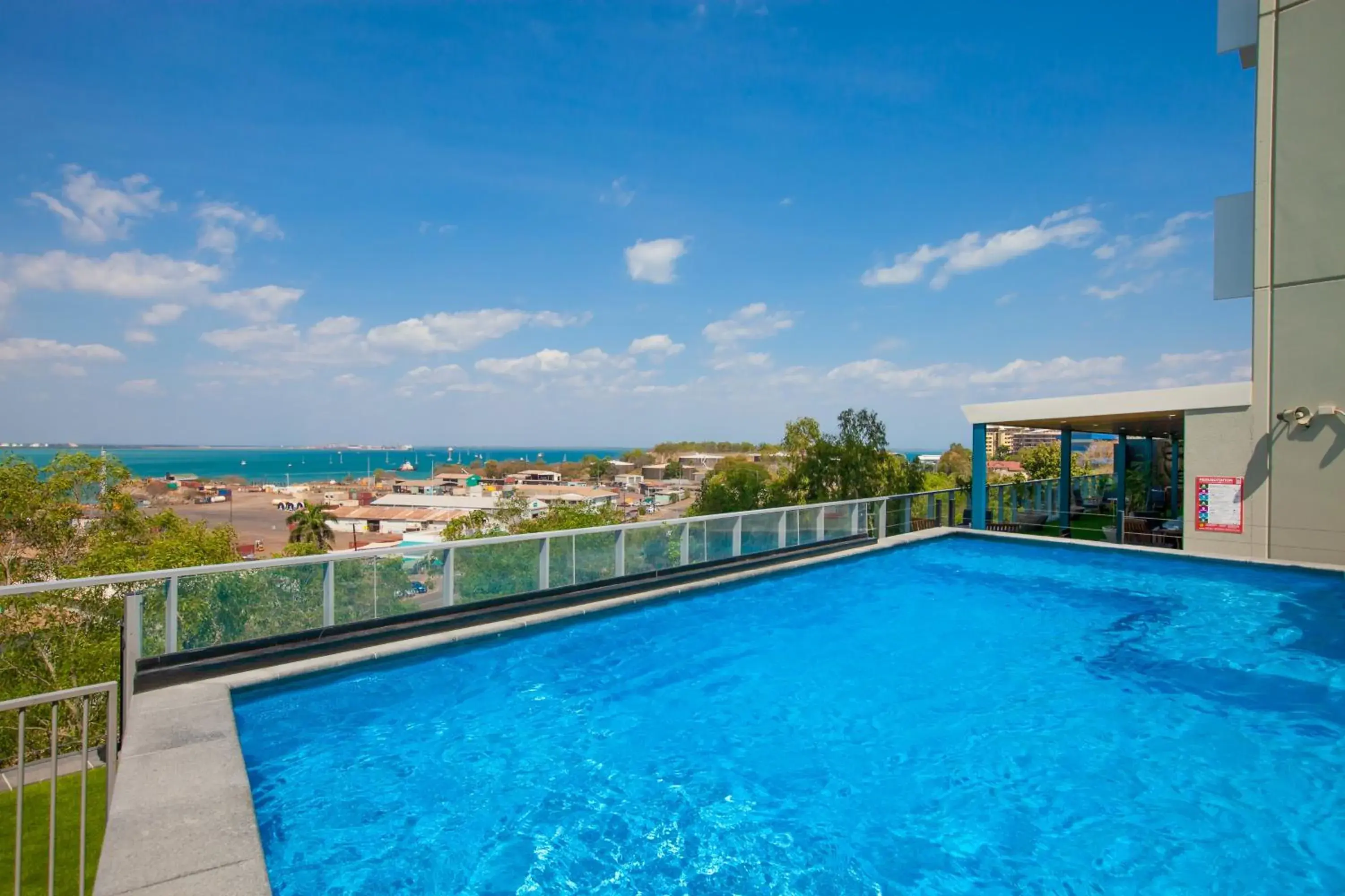 Pool view in Ramada Suites by Wyndham Zen Quarter Darwin Pool view in Ramada Suites by Wyndham Zen Quarter Darwin