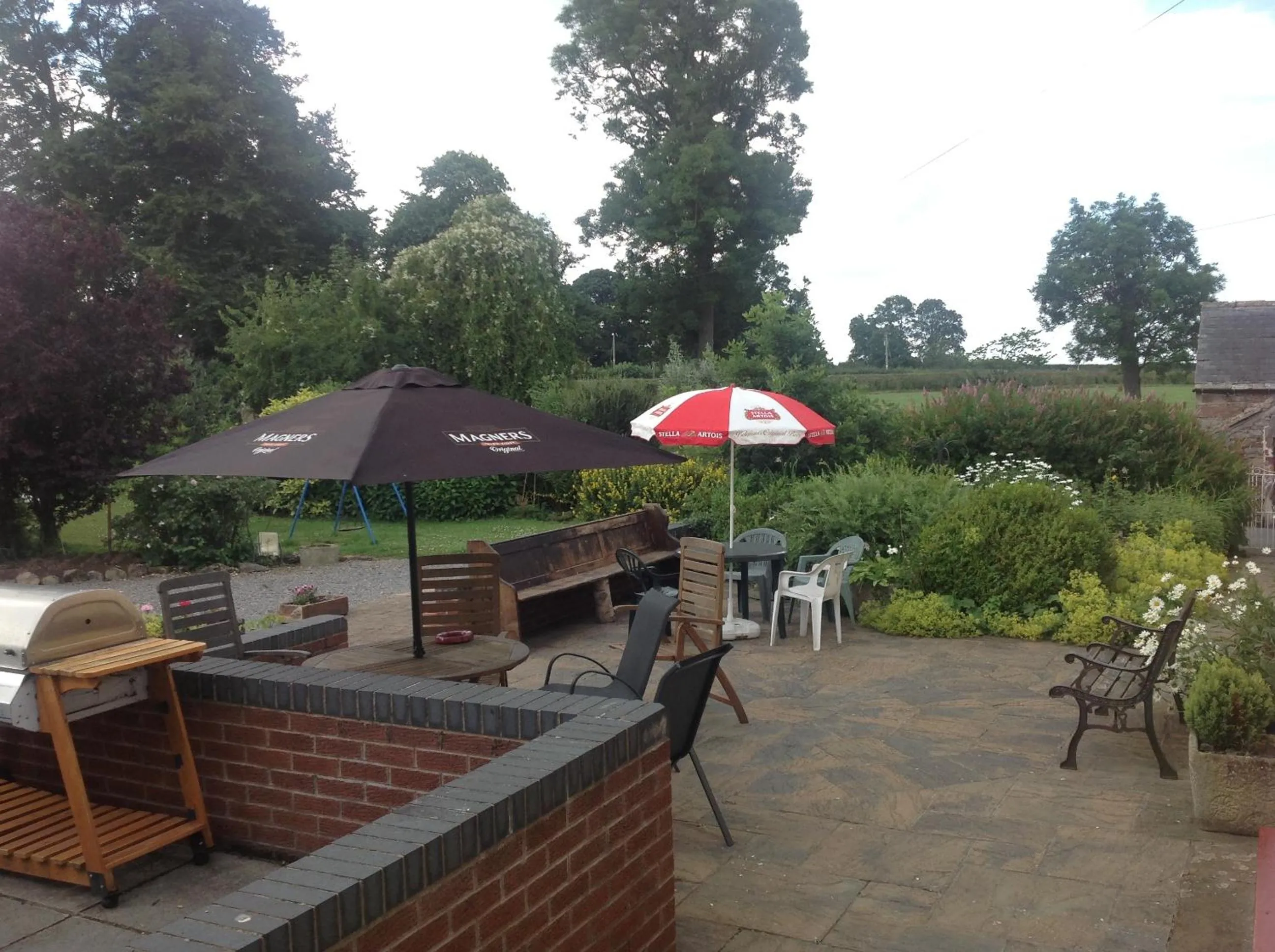 Patio in Wheyrigg Hall Hotel