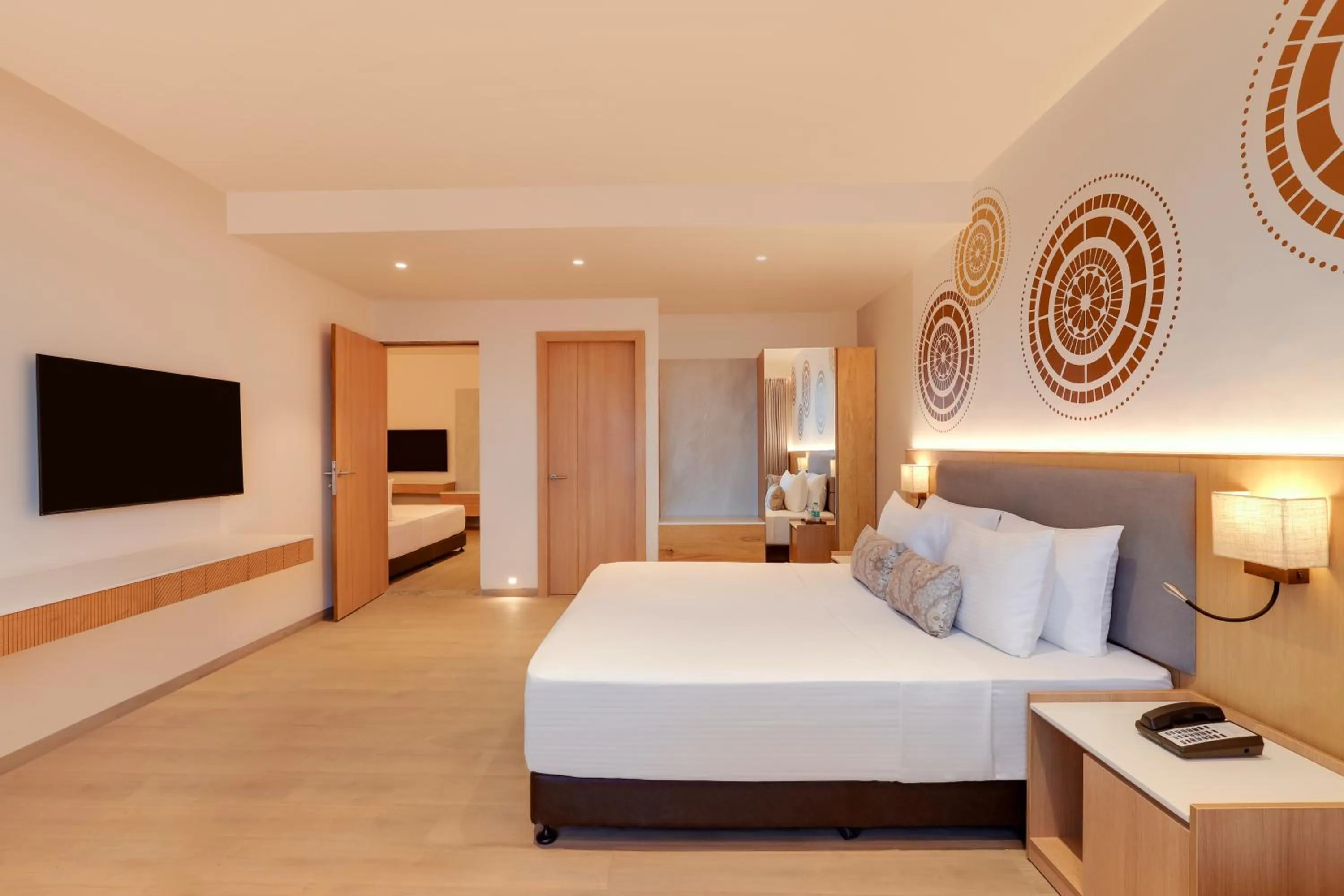 Bedroom, Bed in Lemon Tree Resort, Somnath