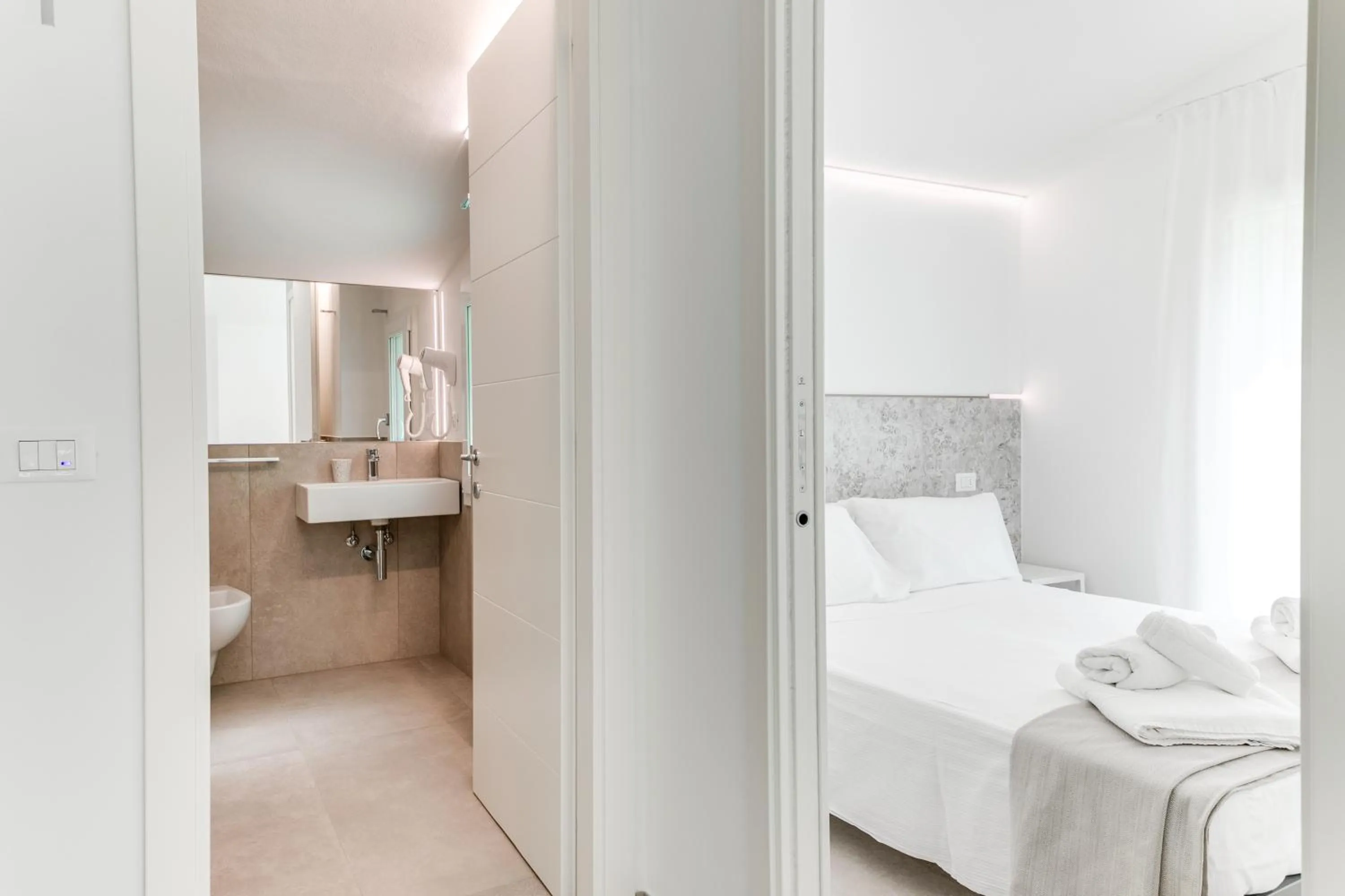 Bathroom, Bed in Residence Diffuso Arcobaleno