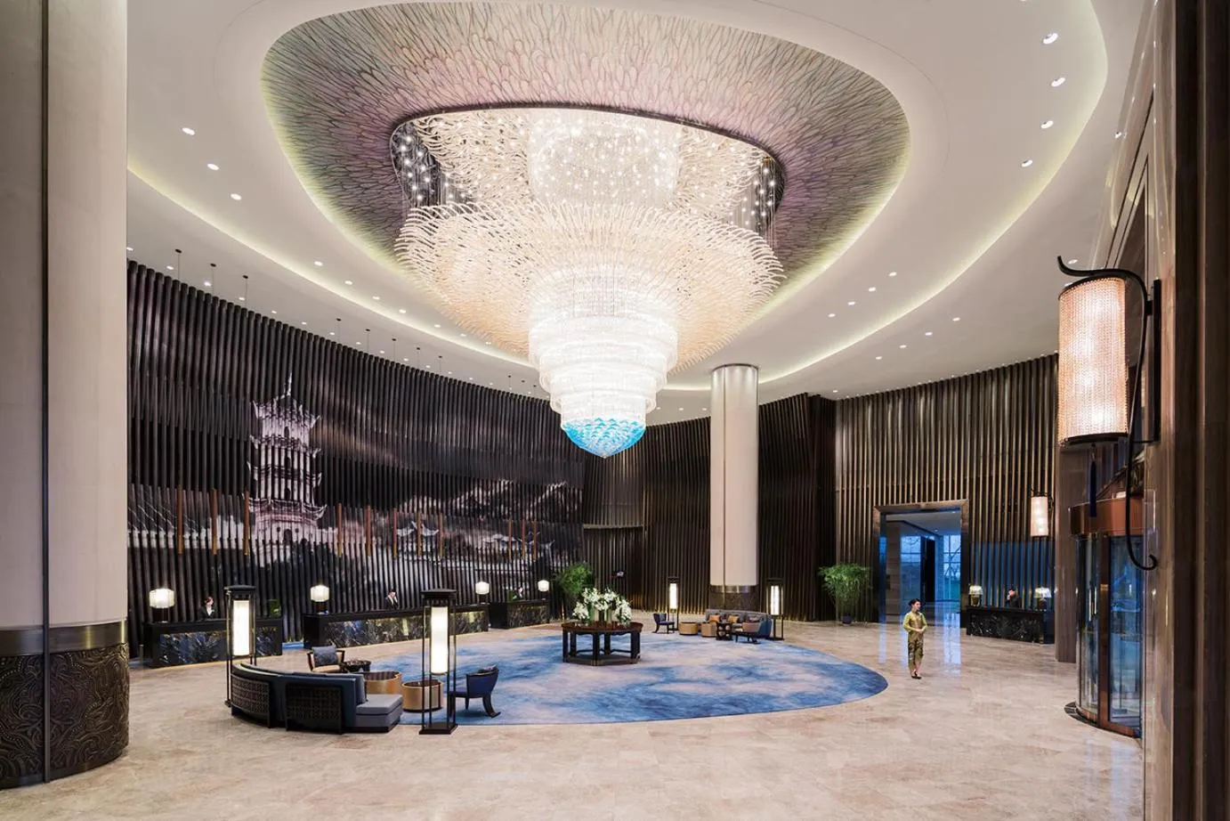Lobby or reception in Wanda Realm Hotel Wuhu