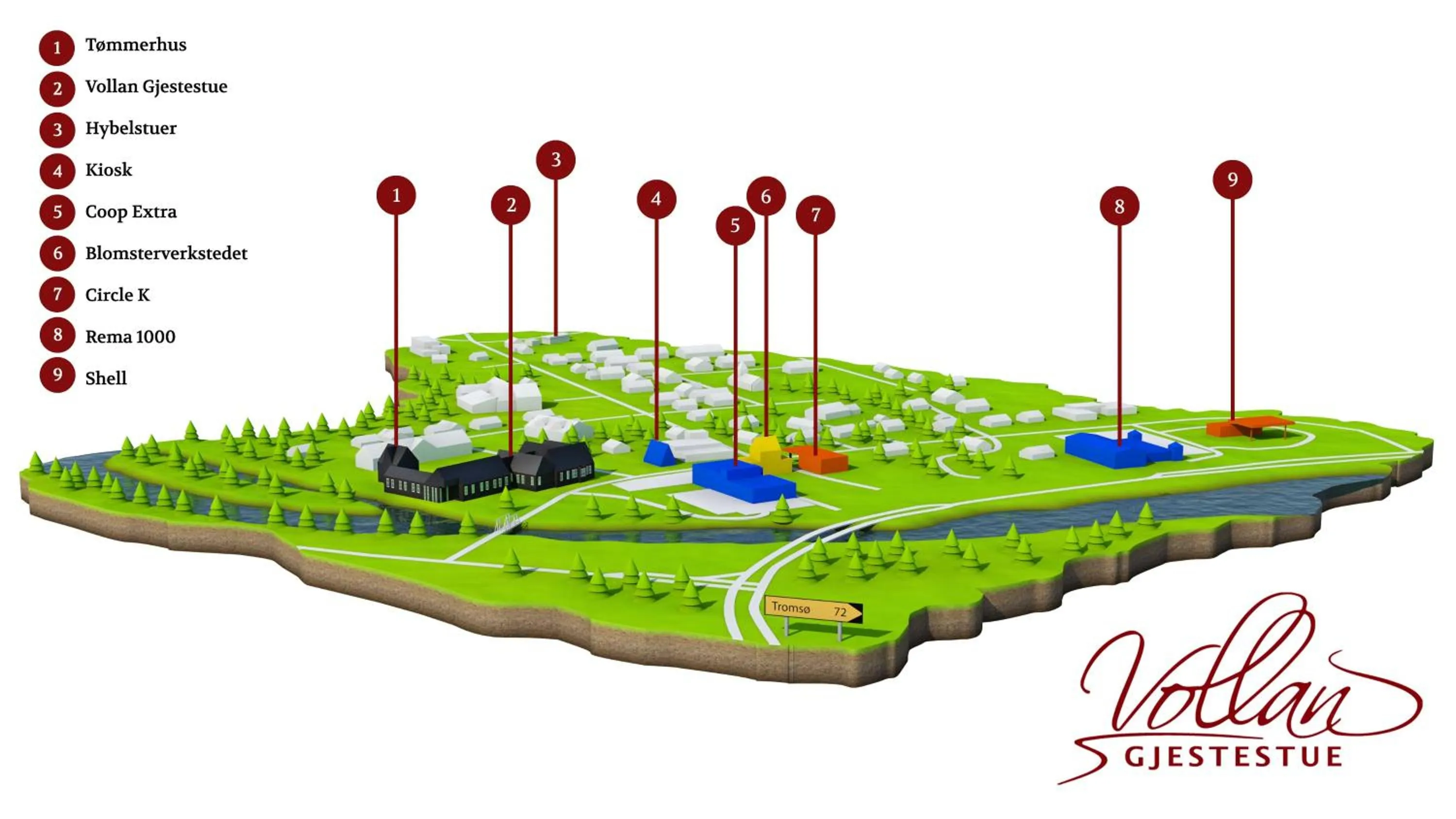 Text overlay in Vollan Gjestestue