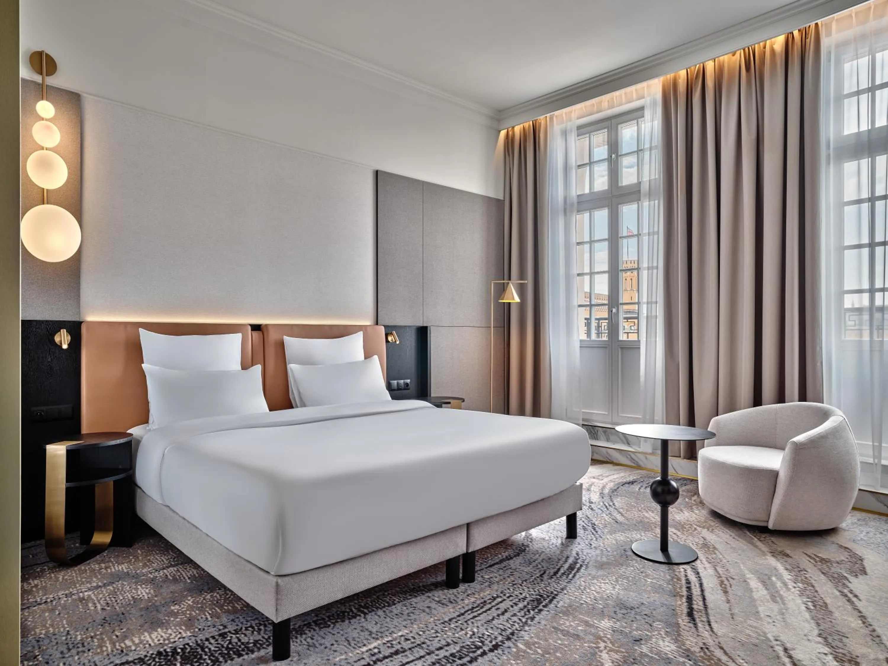 Bed in Mövenpick Grand Hotel Wroclaw