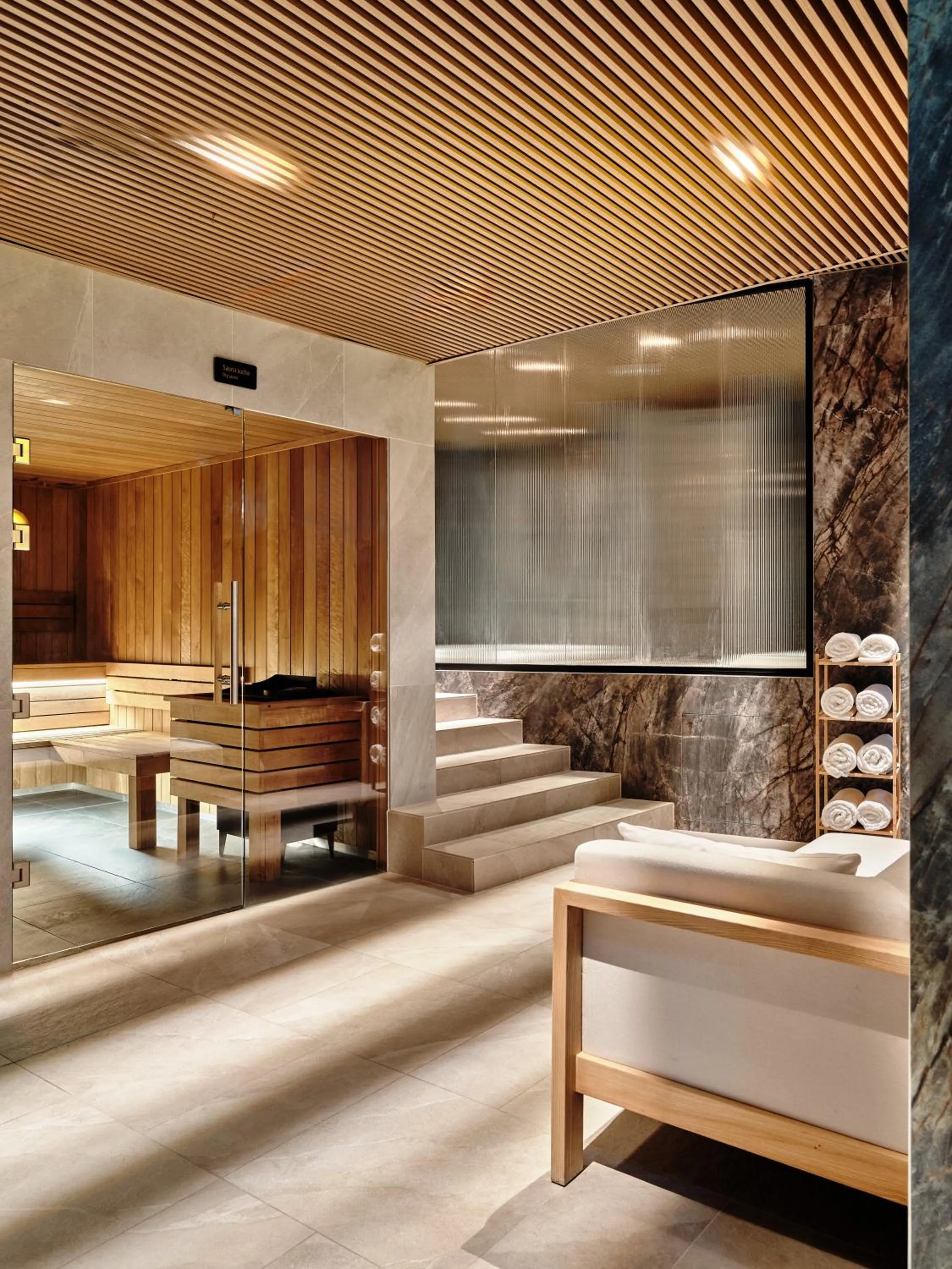 Sauna, Bed in Mövenpick Grand Hotel Wroclaw