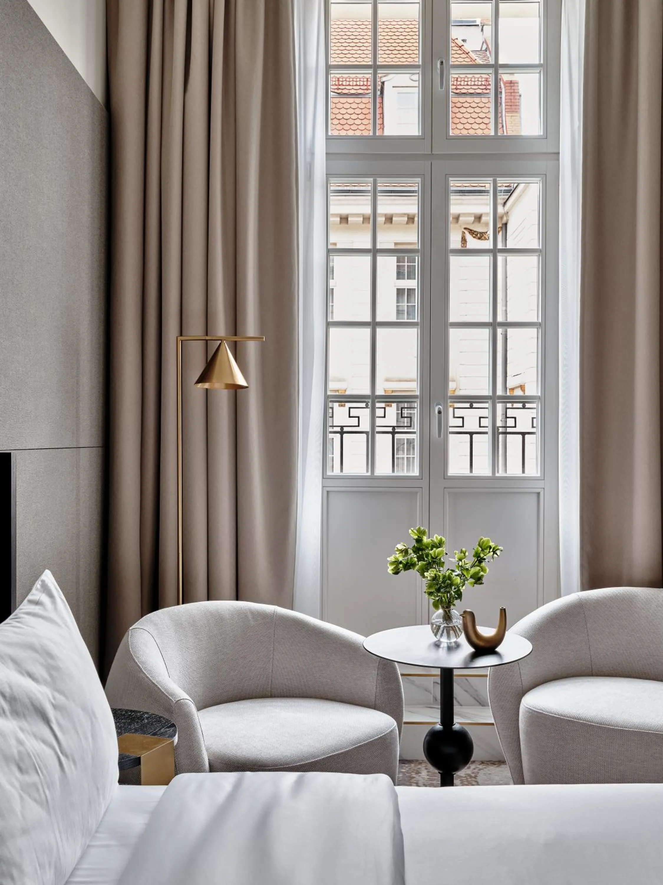 Bed in Mövenpick Grand Hotel Wroclaw