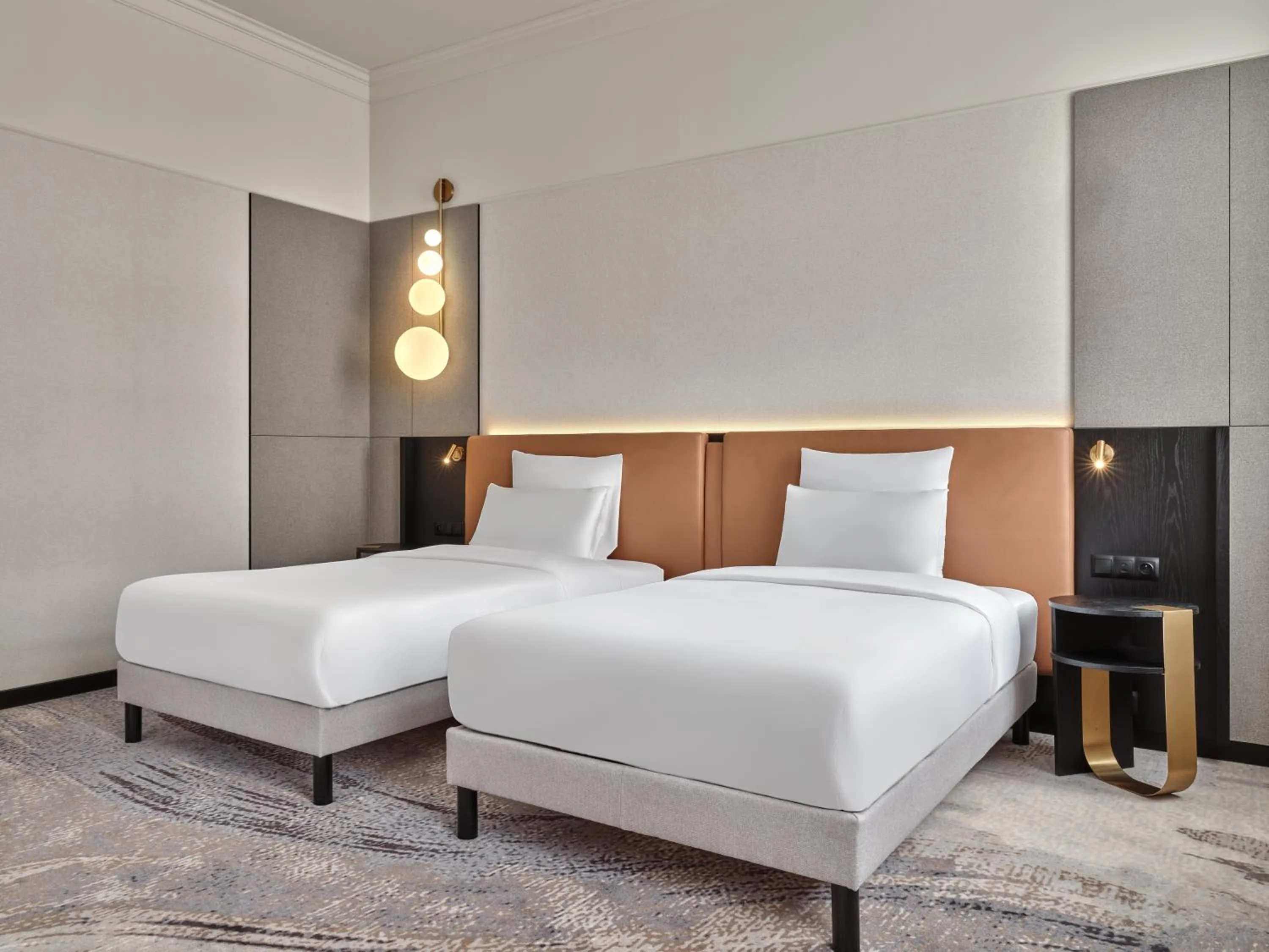 Bed in Mövenpick Grand Hotel Wroclaw