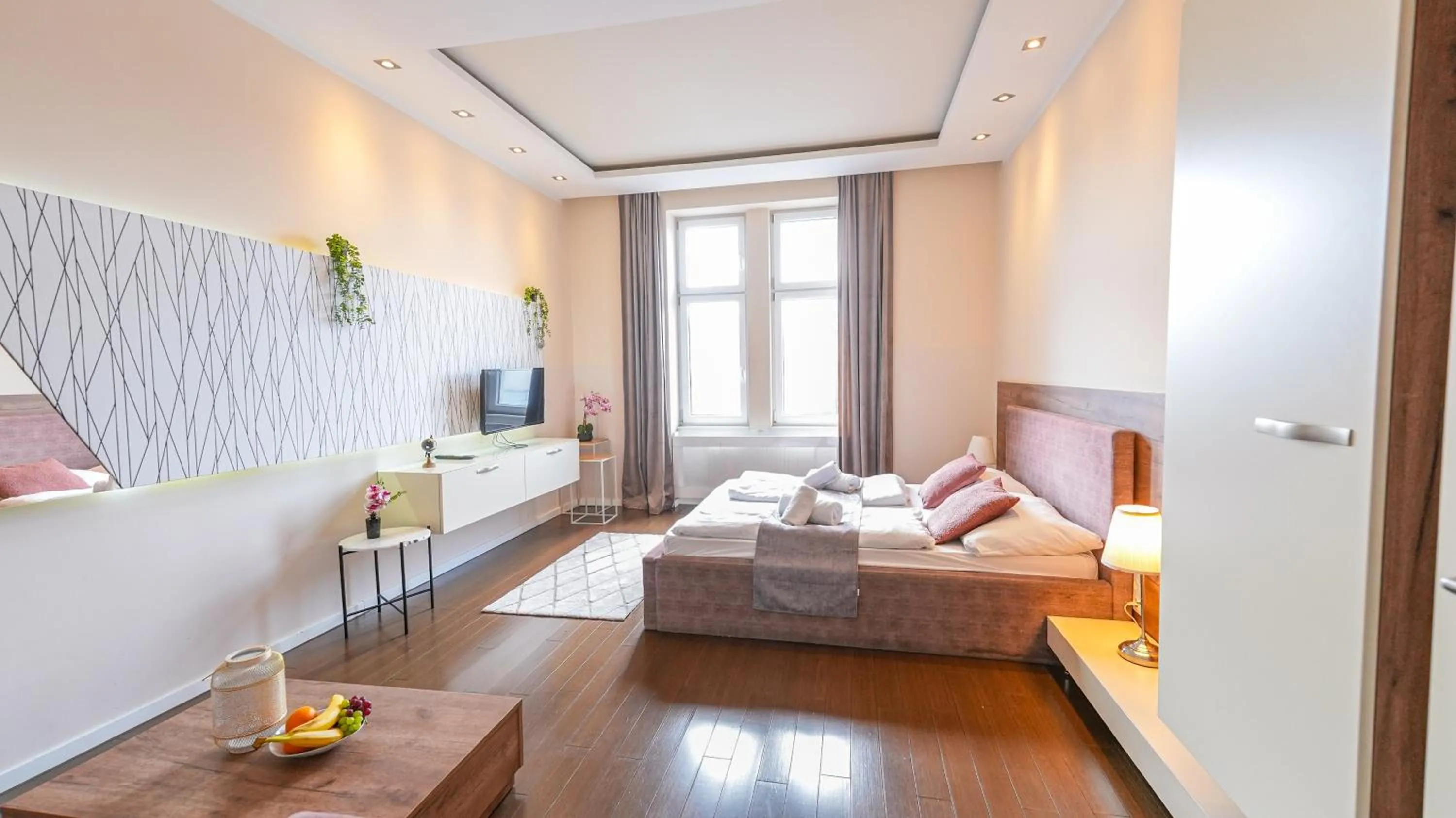 Bed in Christiano Apartments Hauptbahnhof | contactless check-in