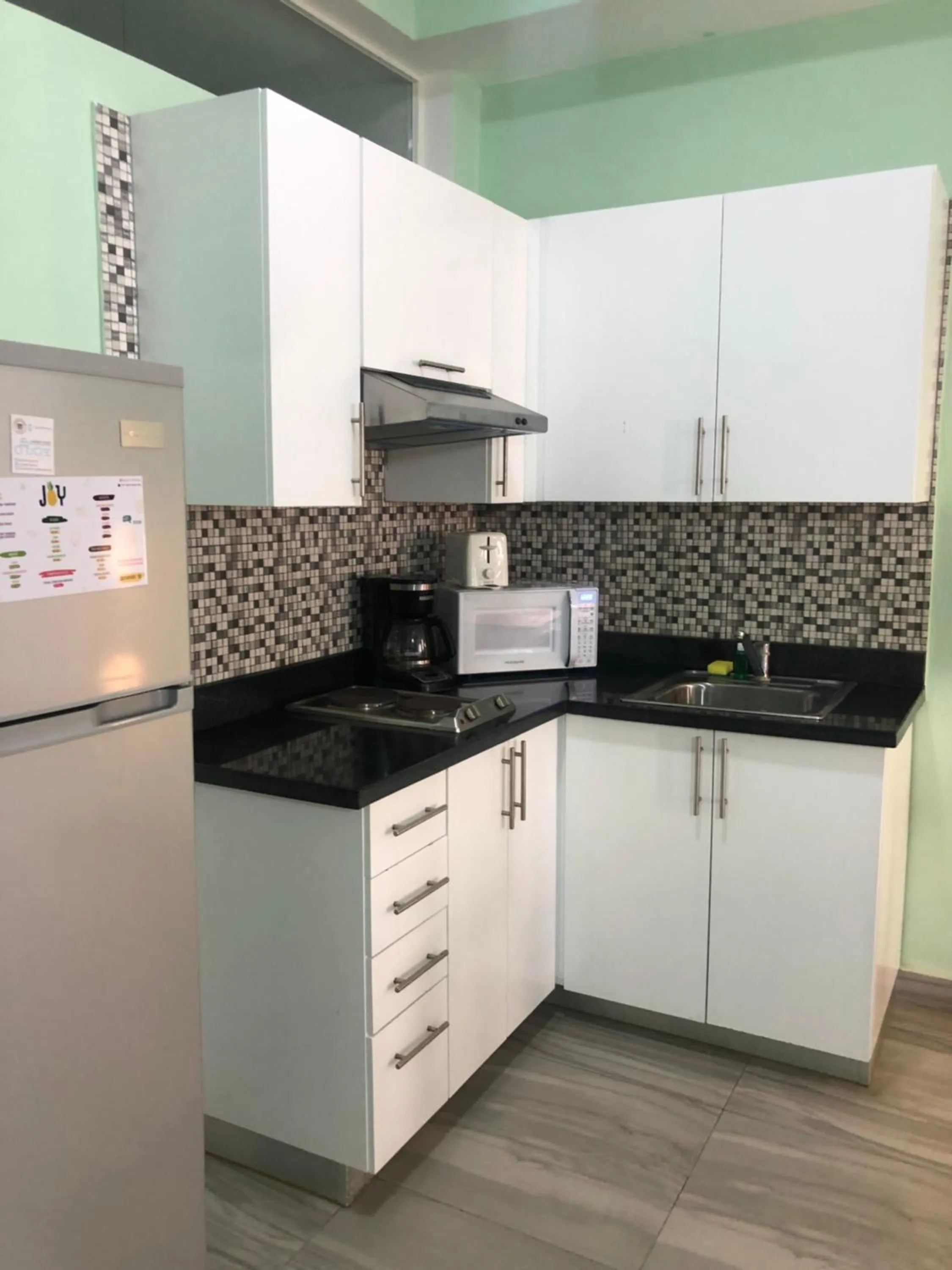 Kitchen/Kitchenette in Ducassi Rooftop Pool Suites Beach Club and SPA