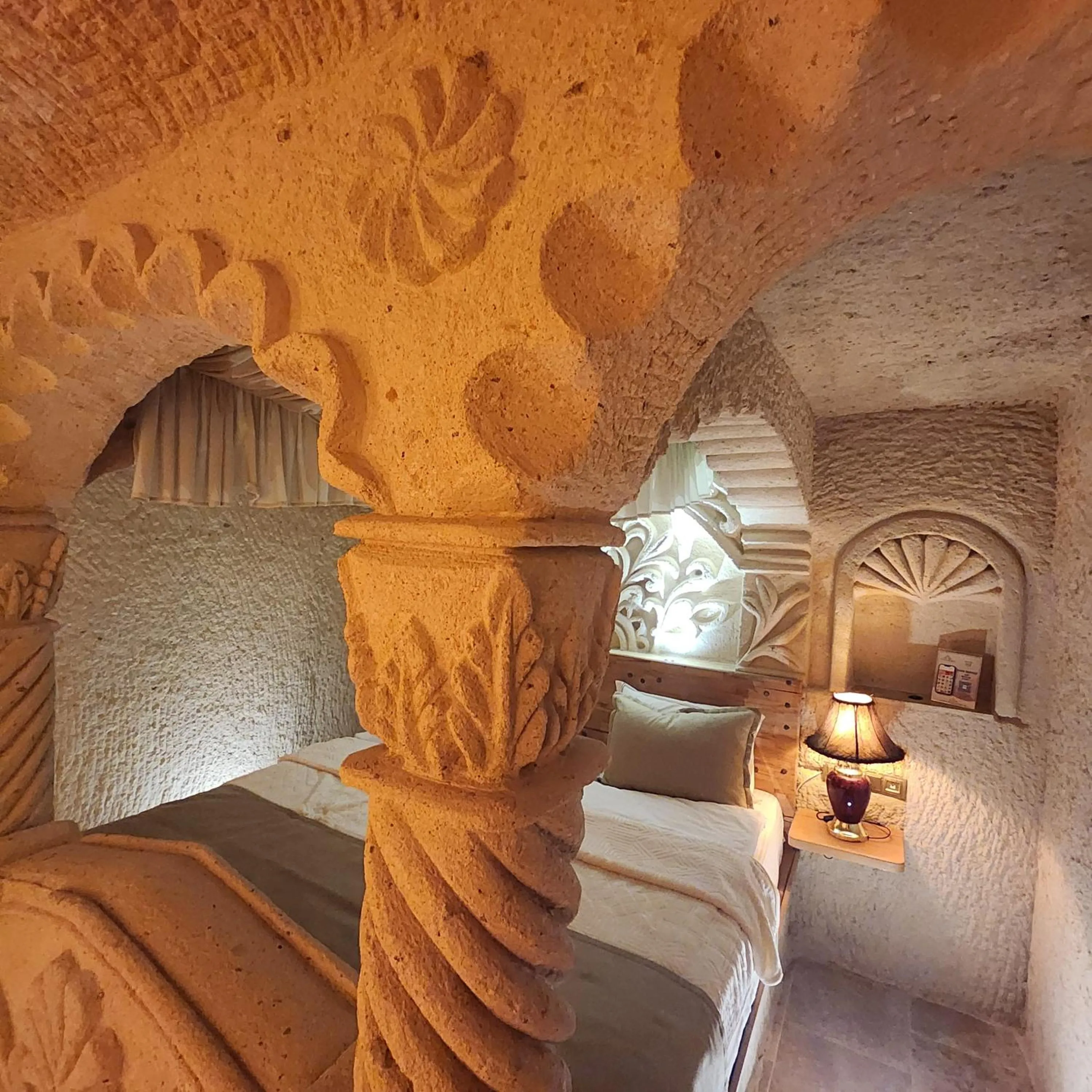 Decorative detail, Bed in Memories Cave House Adults Only Plus 12