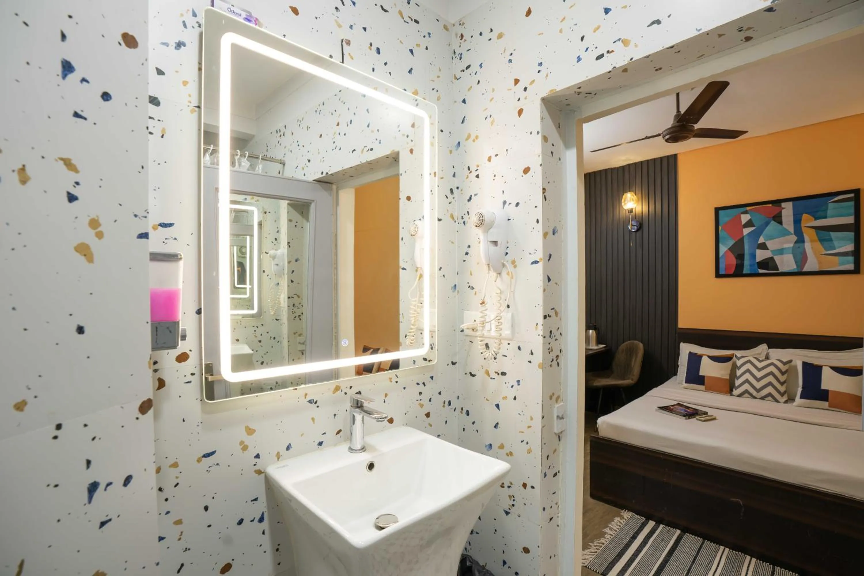 Bathroom, Bed in Zostel Delhi