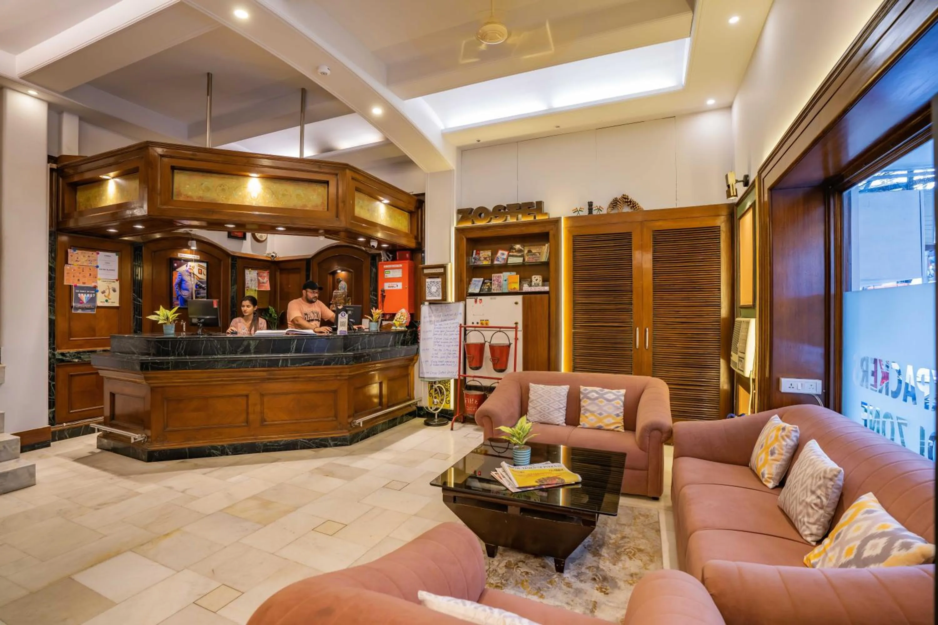 Lobby or reception in Zostel Delhi
