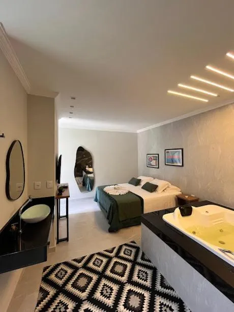 Bed in Pousada Recanto Jota Ge