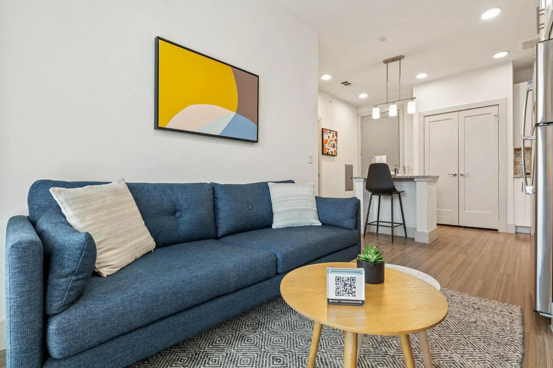 Living room in Placemakr Downtown Austin