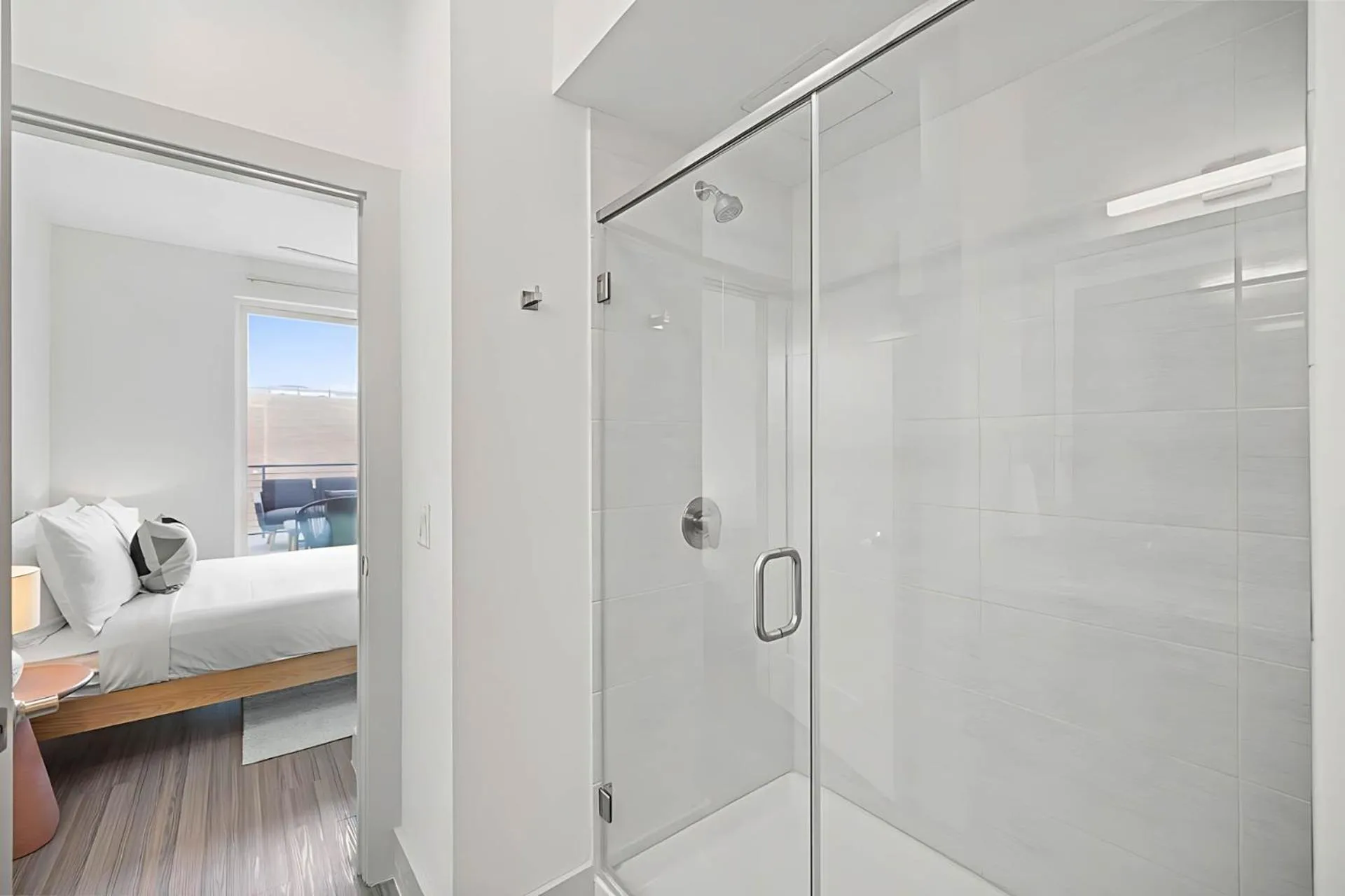 Bathroom, Bed in Placemakr Downtown Austin