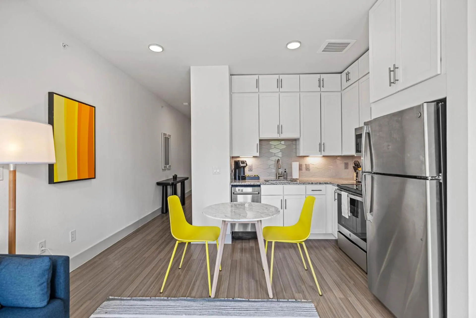 Living room in Placemakr Downtown Austin