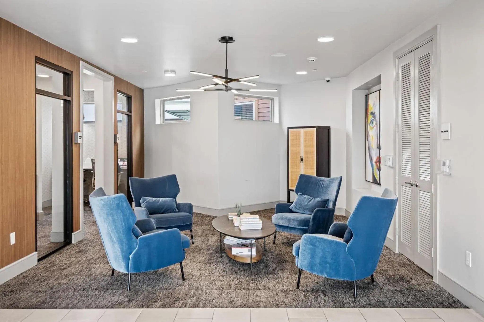 Communal lounge/ TV room in Placemakr Downtown Austin Communal lounge/ TV room in Placemakr Downtown Austin