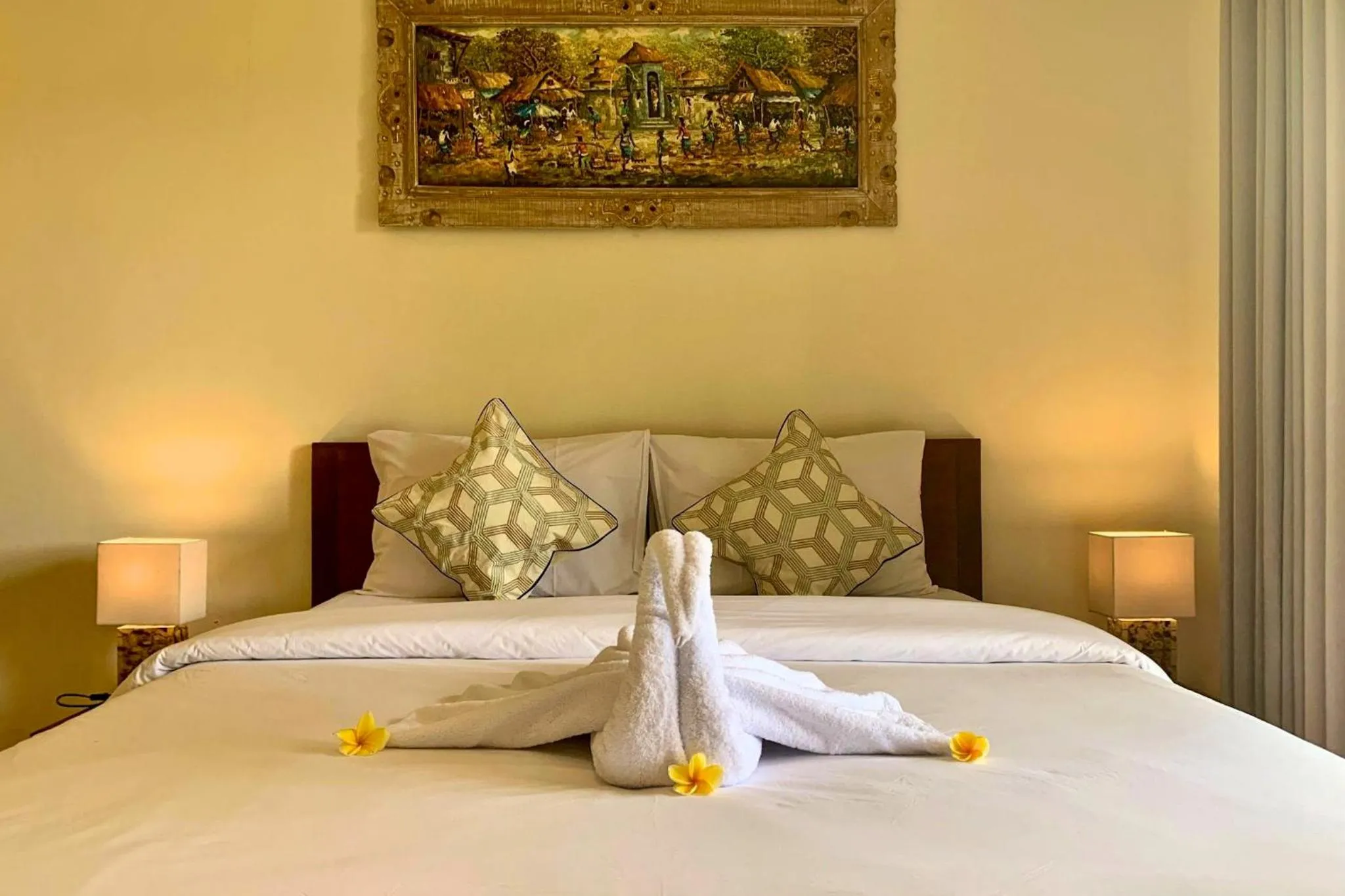 Decorative detail, Bed in Gria Sindhu Homestay Sidemen by AGATA