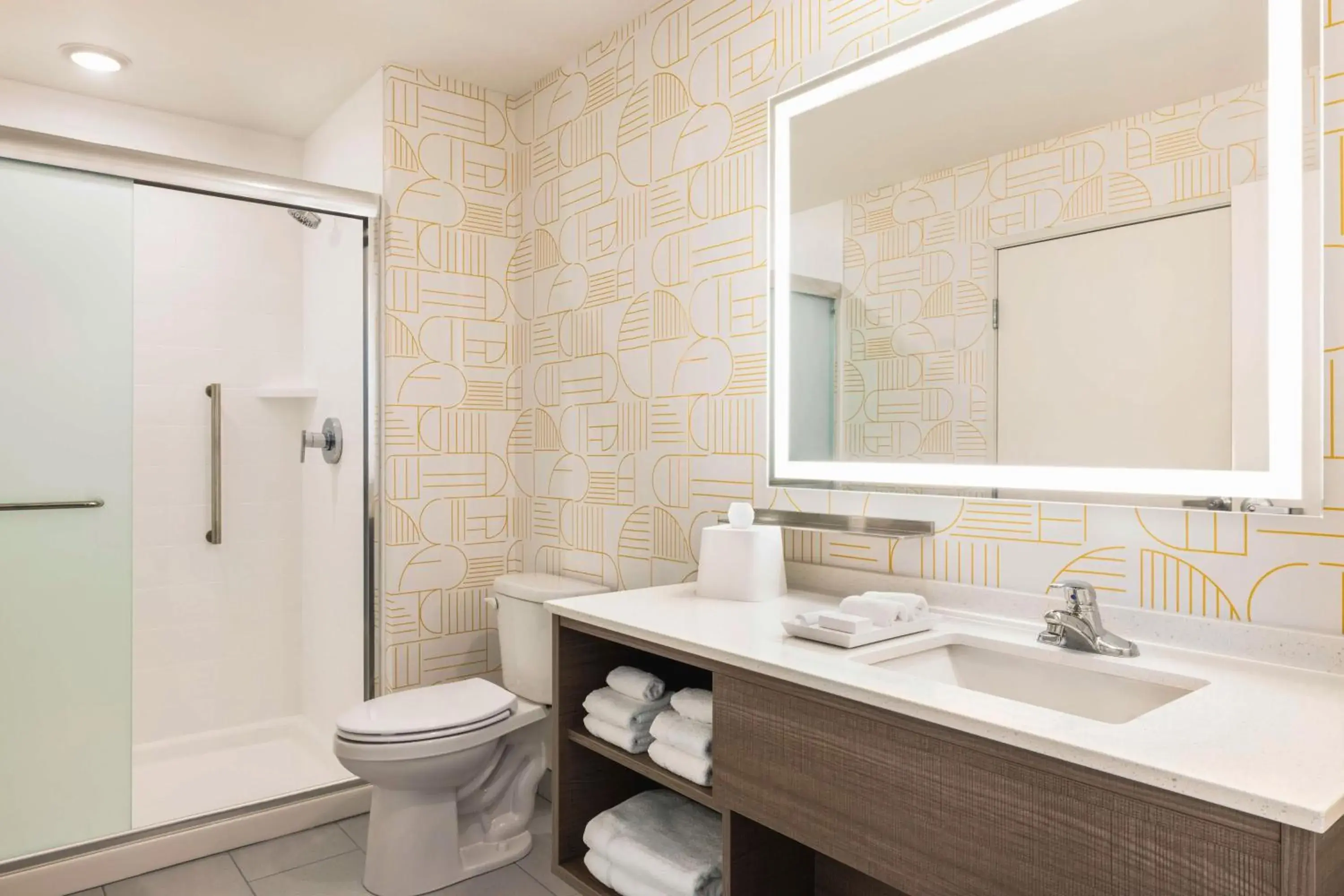 Bathroom in Home2 Suites Livingston Yellowstone Bathroom in Home2 Suites Livingston Yellowstone