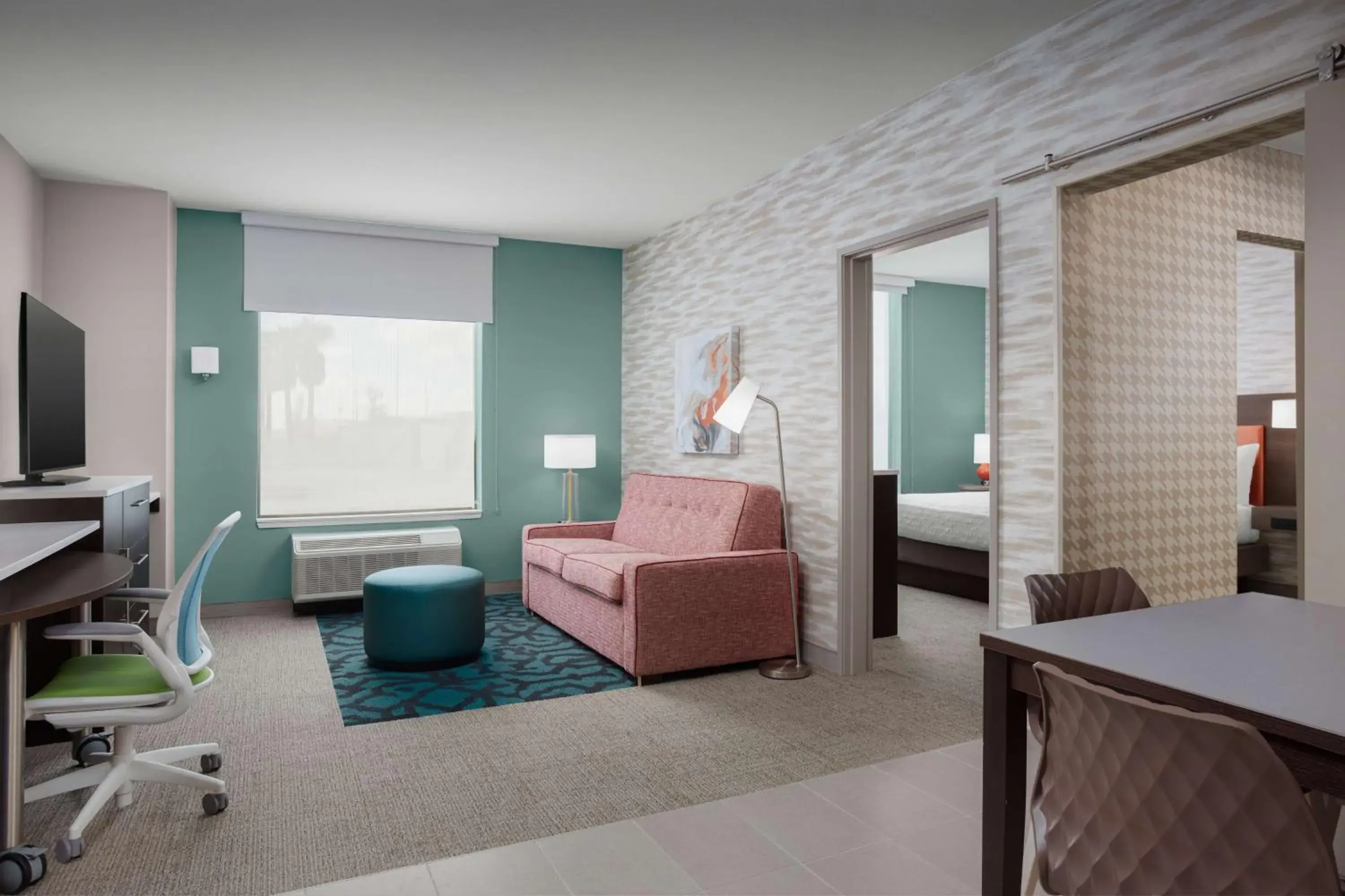 Living room, Bed in Home2 Suites By Hilton Laredo North Living room, Bed in Home2 Suites By Hilton Laredo North