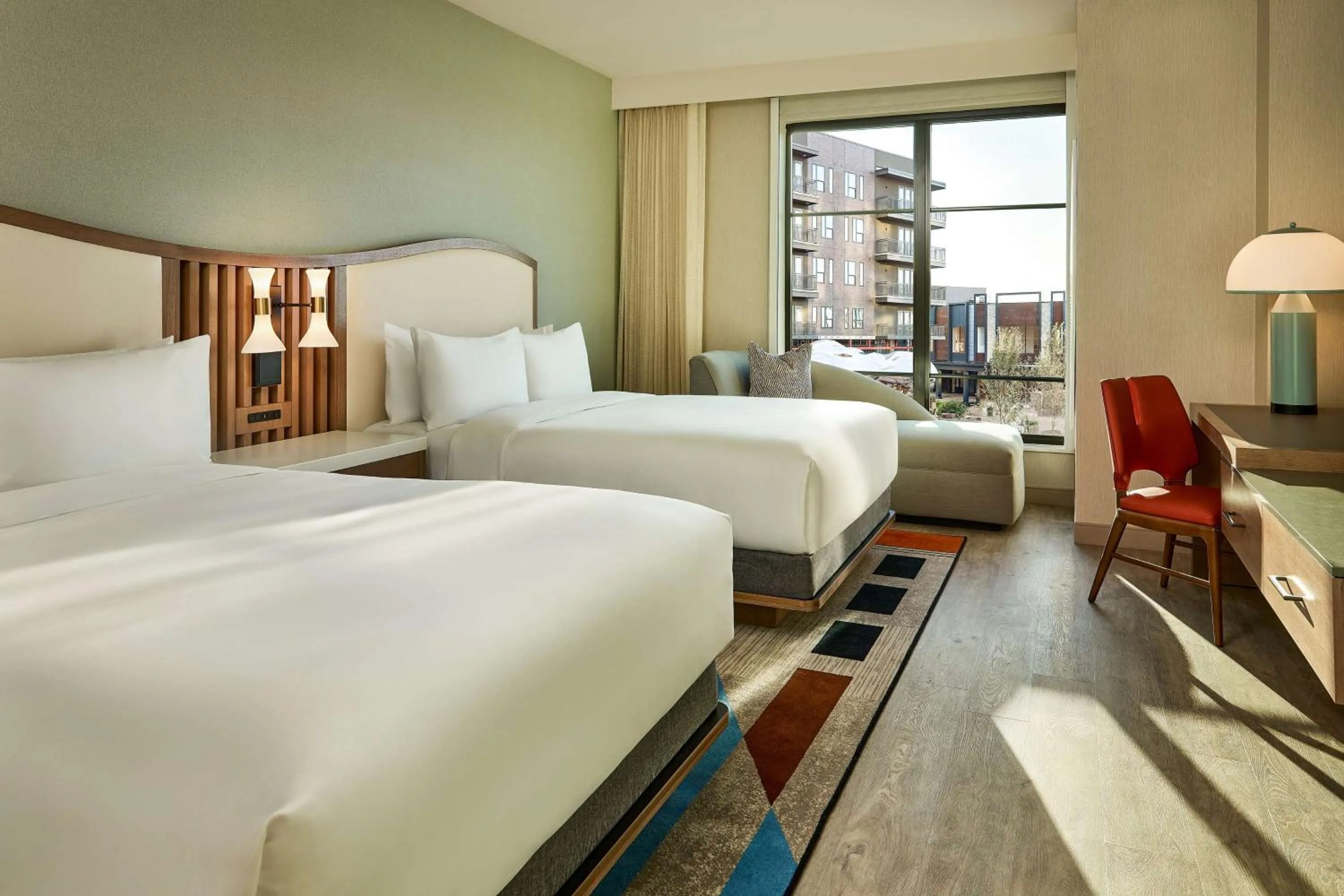 Living room, Bed in Lively Hotel On Oak Oklahoma City, Tapestry By Hilton