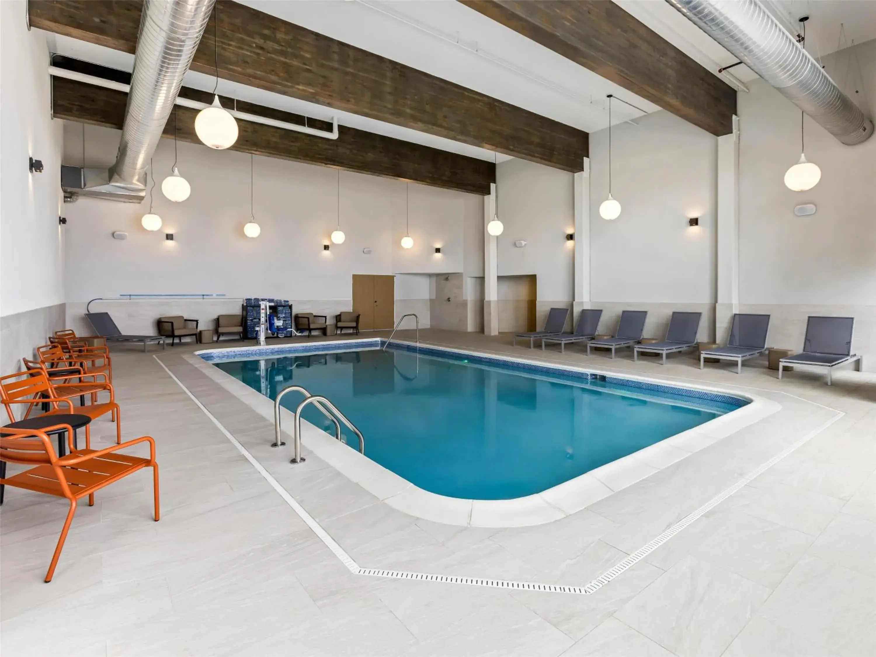 Pool view in Hampton Inn St Ignace Lakefront Mackinac Pool view in Hampton Inn St Ignace Lakefront Mackinac