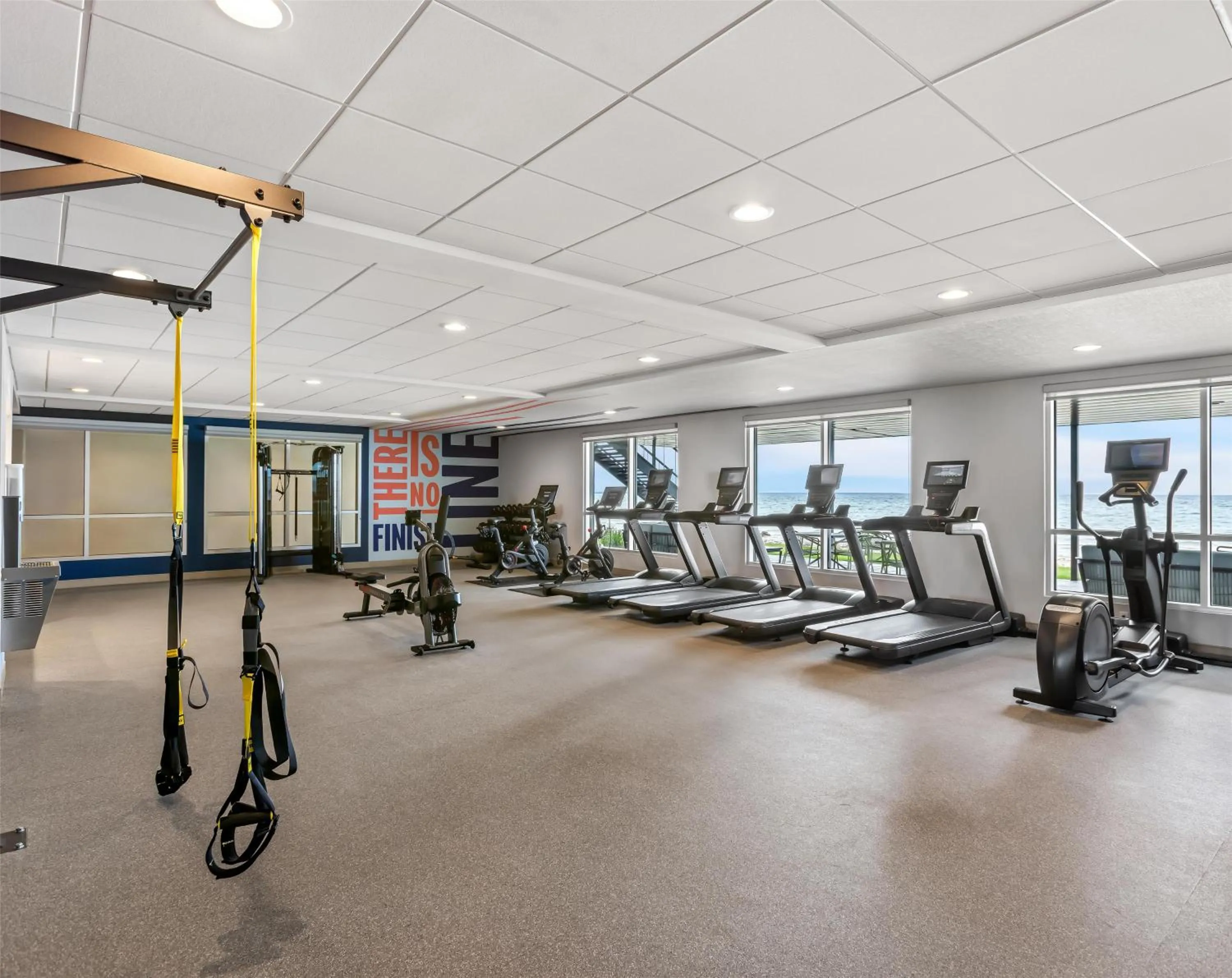 Fitness centre/facilities in Hampton Inn St Ignace Lakefront Mackinac