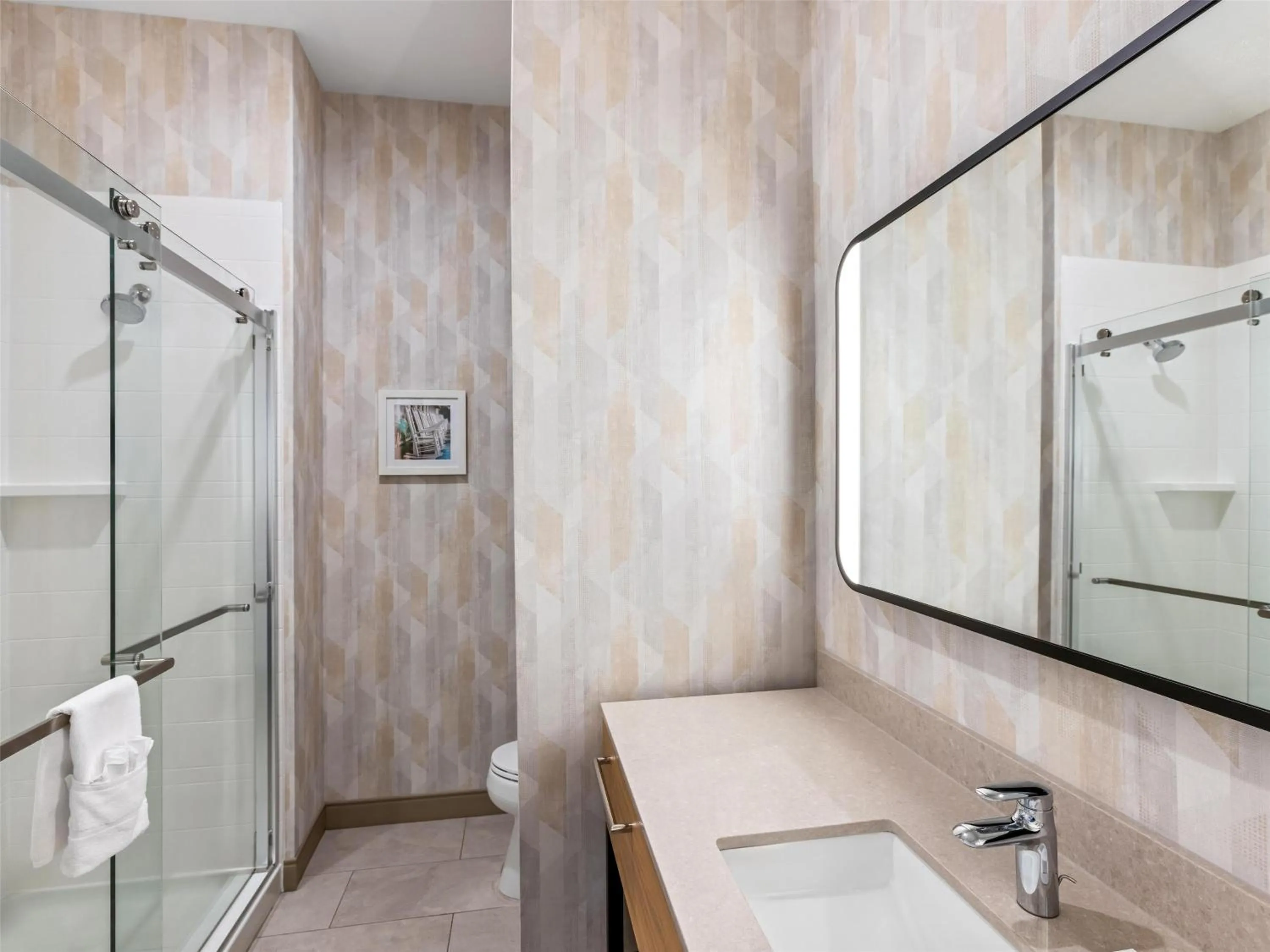 Bathroom in Hampton Inn St Ignace Lakefront Mackinac