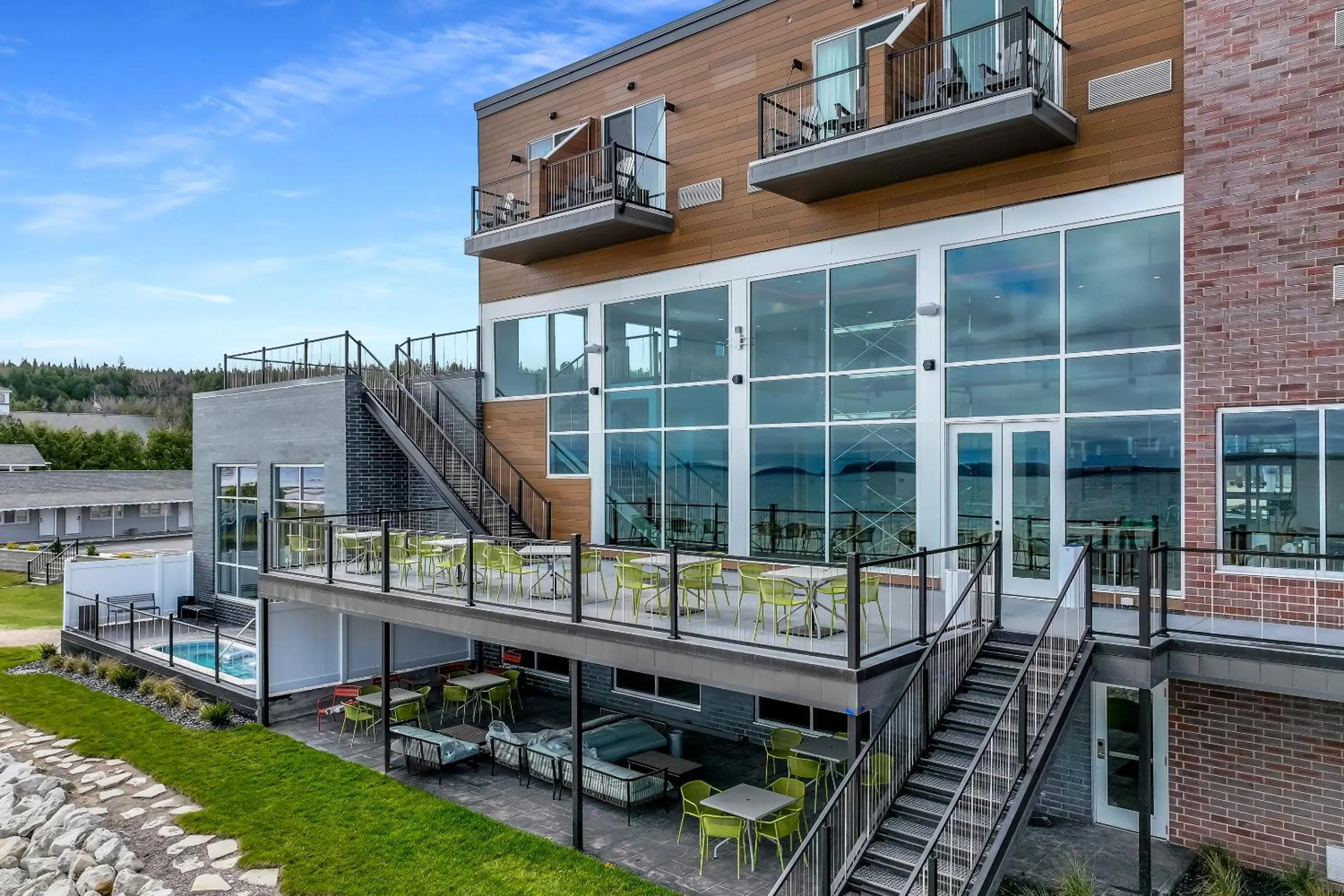 Balcony/Terrace in Hampton Inn St Ignace Lakefront Mackinac