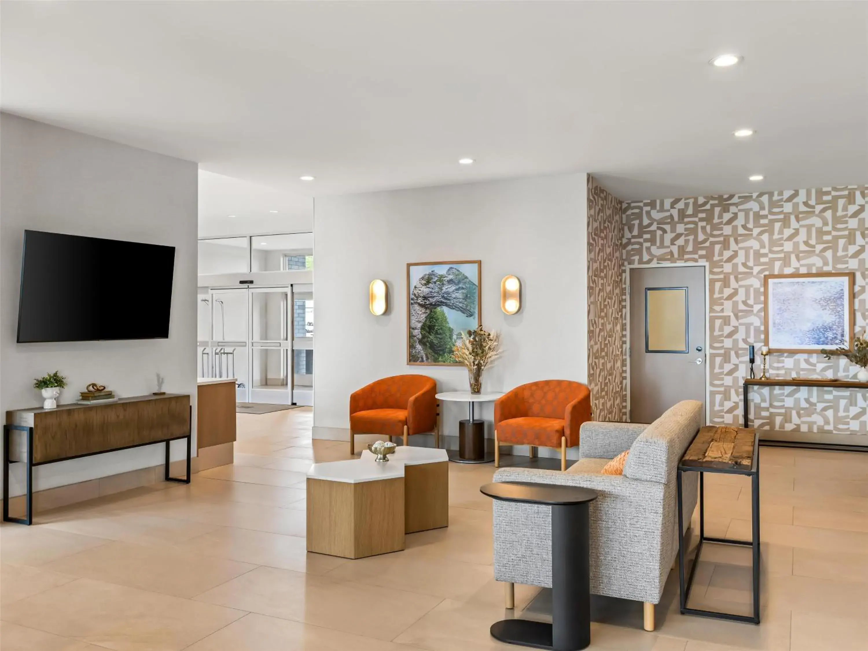 Lobby or reception in Hampton Inn St Ignace Lakefront Mackinac Lobby or reception in Hampton Inn St Ignace Lakefront Mackinac