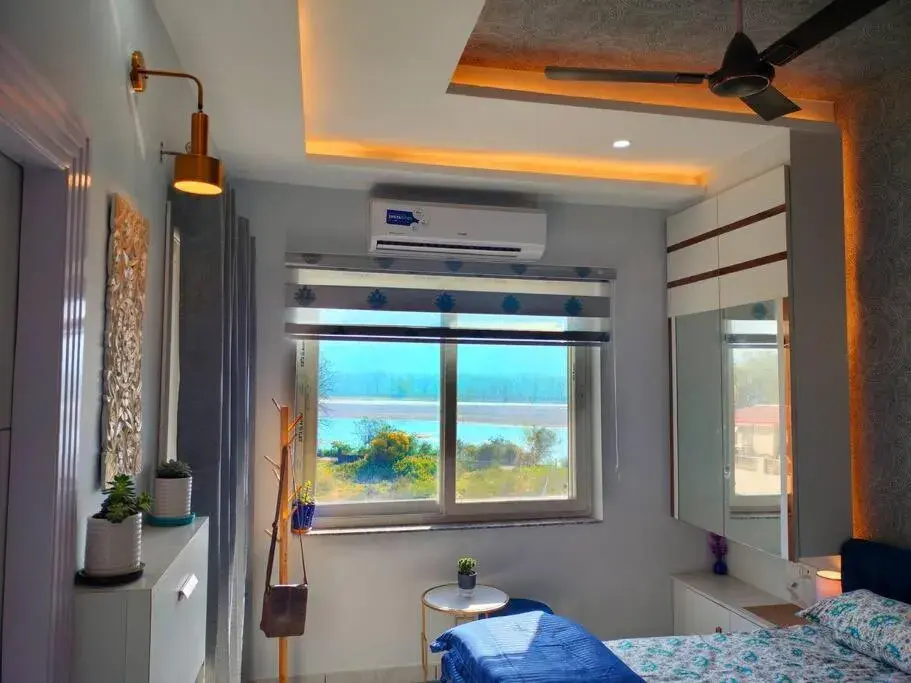 Bedroom in Blue Heart Home by the Ganges - Cosy 1Bhk-Veerbhadra Bedroom in Blue Heart Home by the Ganges - Cosy 1Bhk-Veerbhadra
