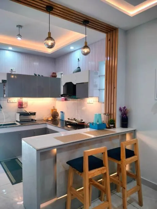 Kitchen or kitchenette in Blue Heart Home by the Ganges - Cosy 1Bhk-Veerbhadra