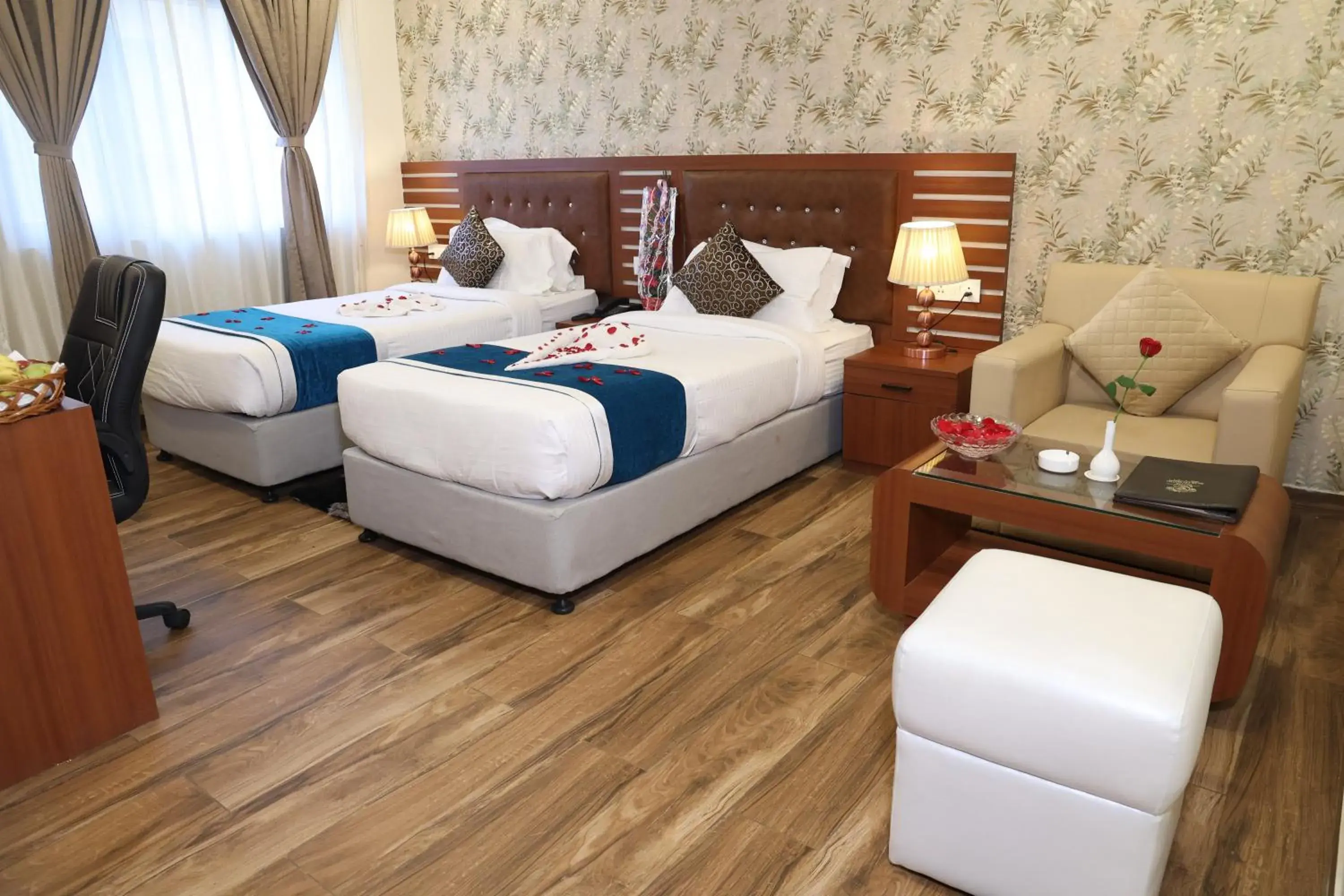 Bed in Hotel Sidh Vedantha Bed in Hotel Sidh Vedantha