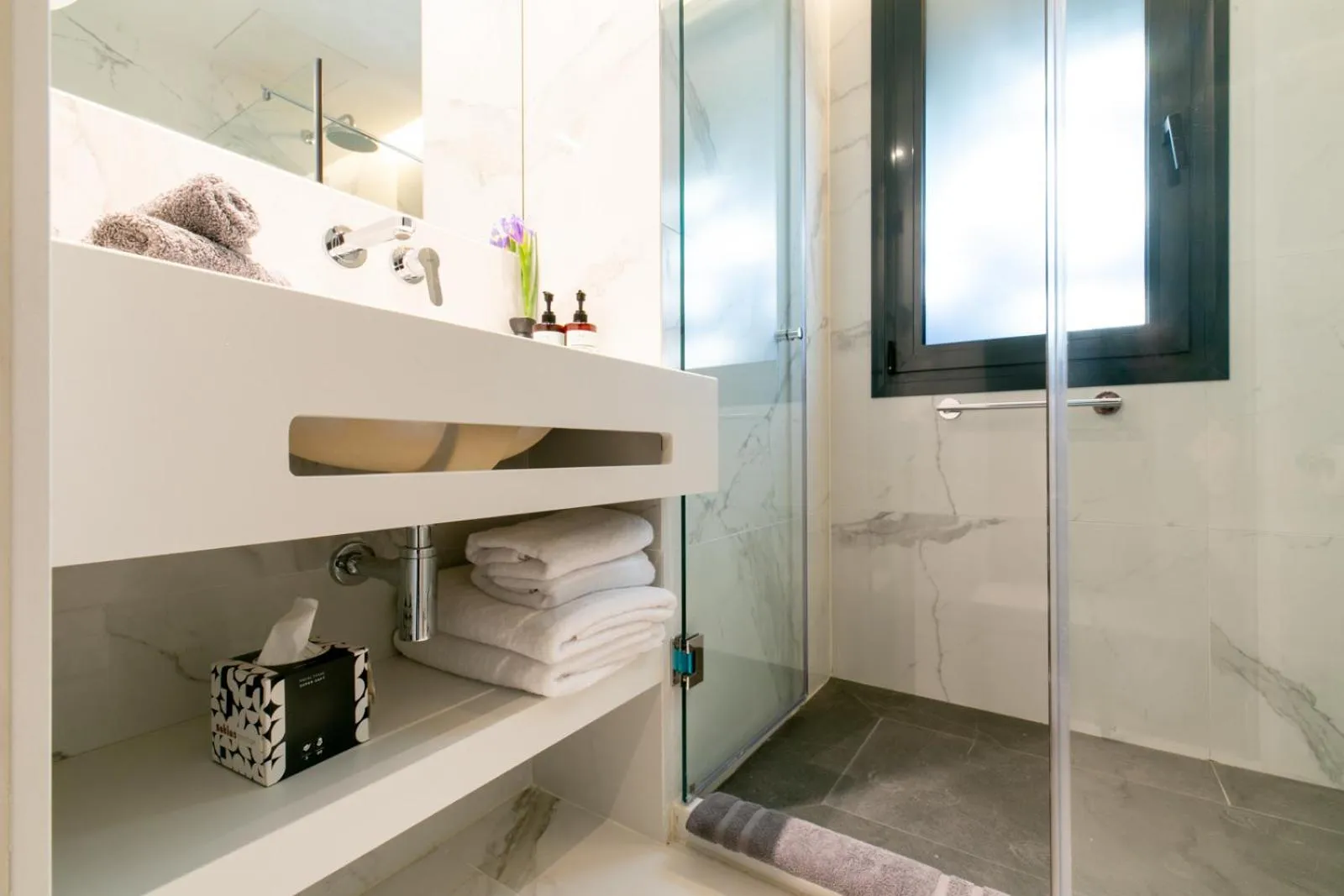 Shower in Luwian Athens Boutique Hotel