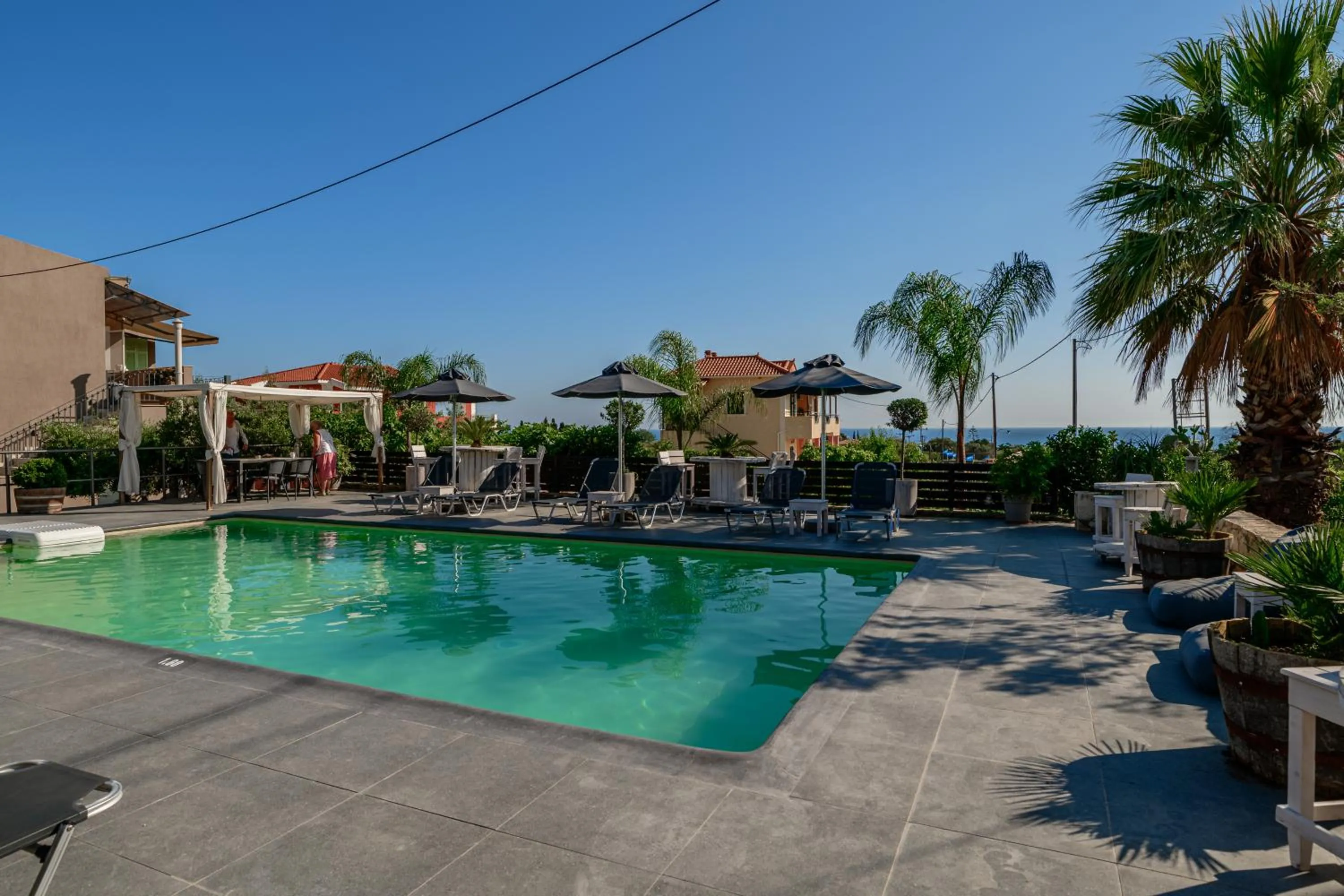 Pool view in Evita Studios