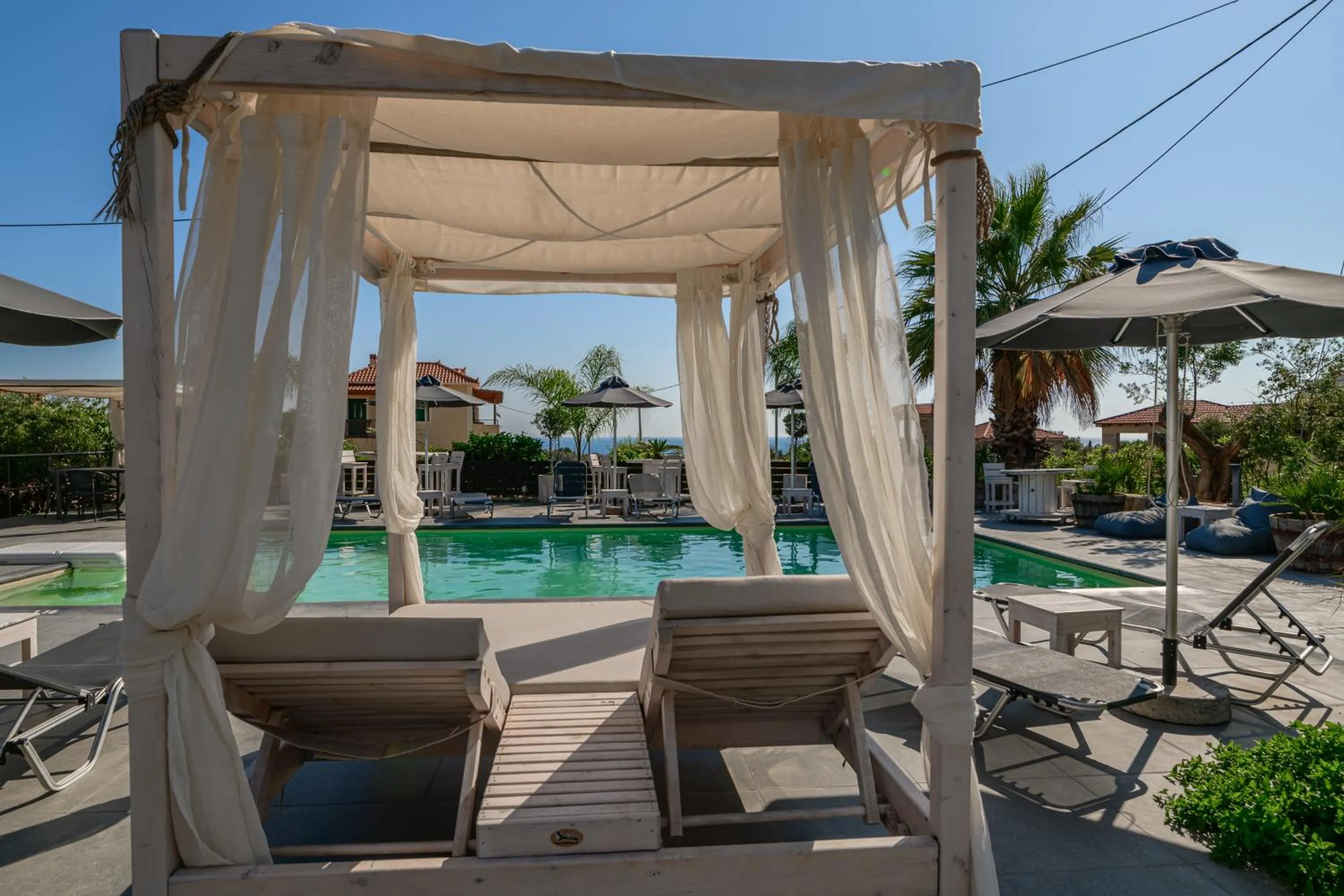 Pool view in Evita Studios