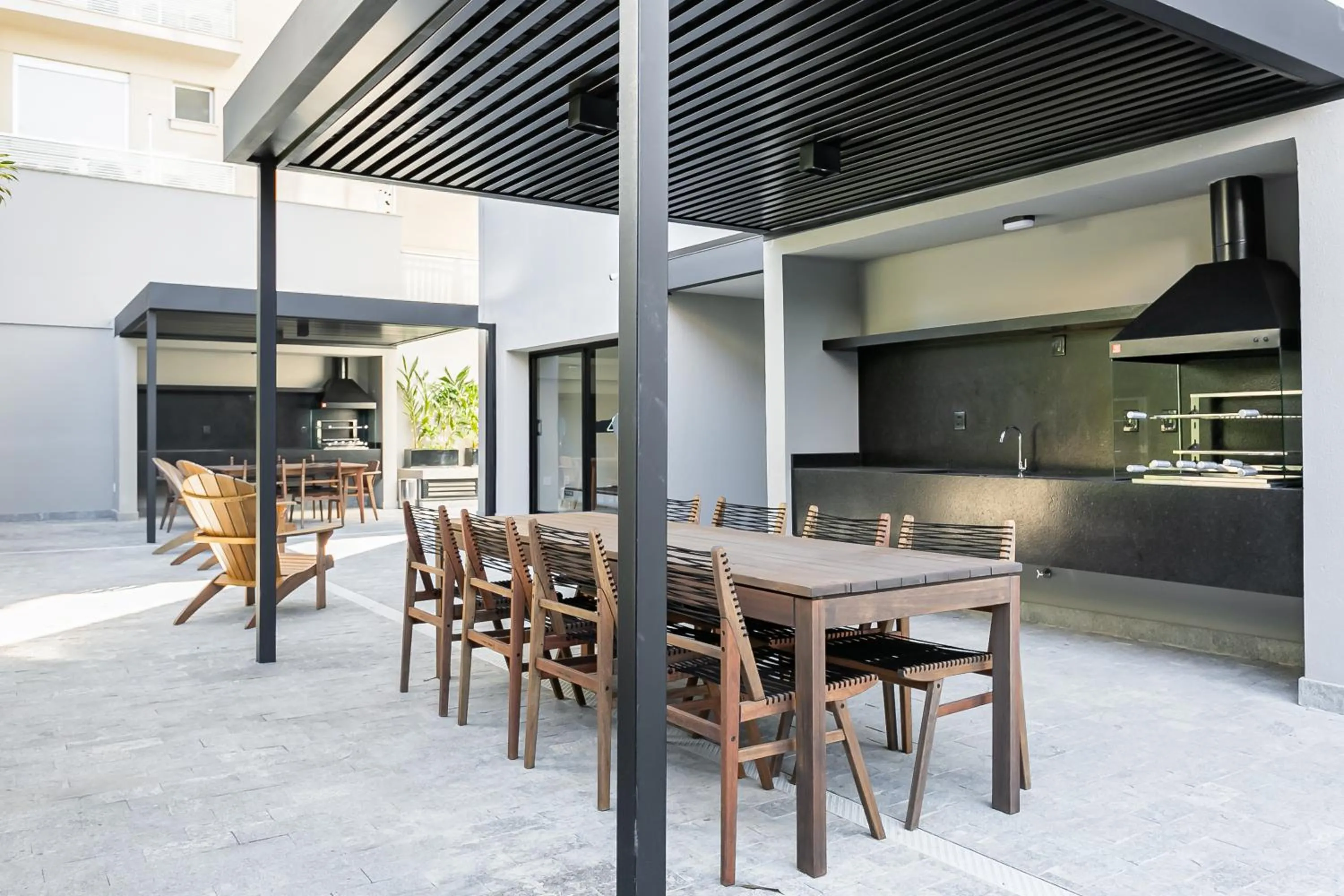 Patio in Studios Rio Branco by Viva - Prédio moderno, aptos com cama king-size no centro de Floripa