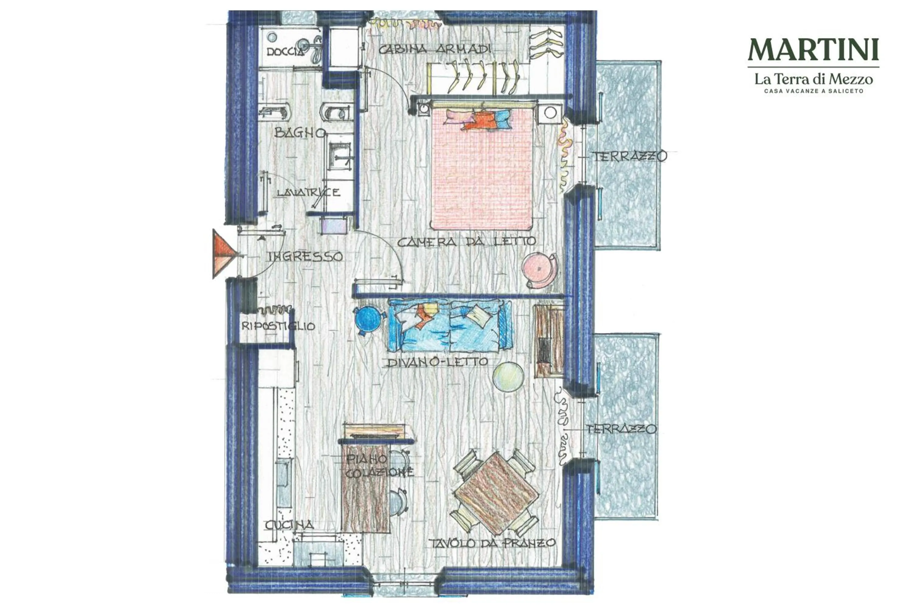 Floor plan in La Terra di Mezzo
