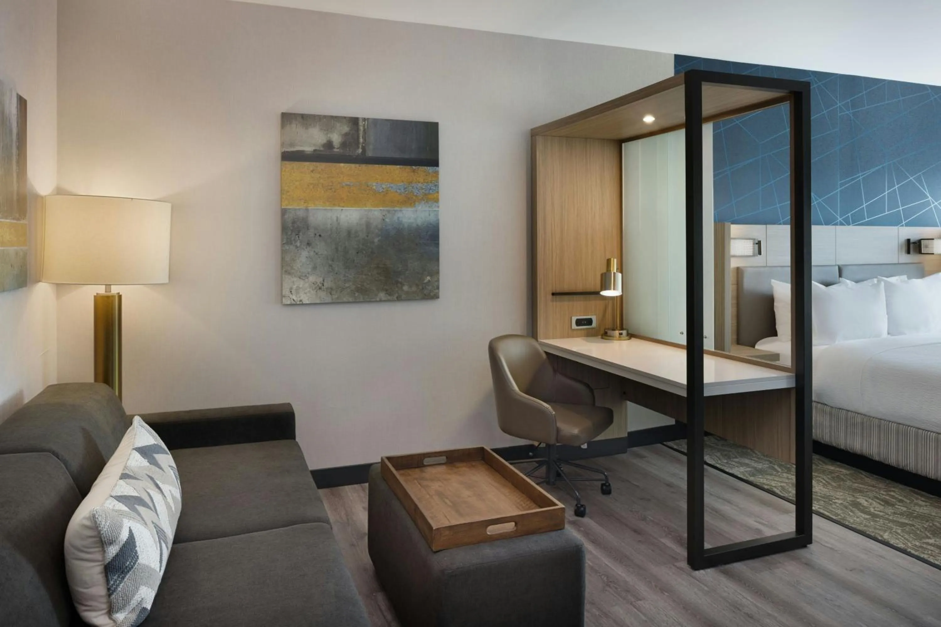 Living room, Bed in Springhill Suites by Marriott Newburgh Evansville