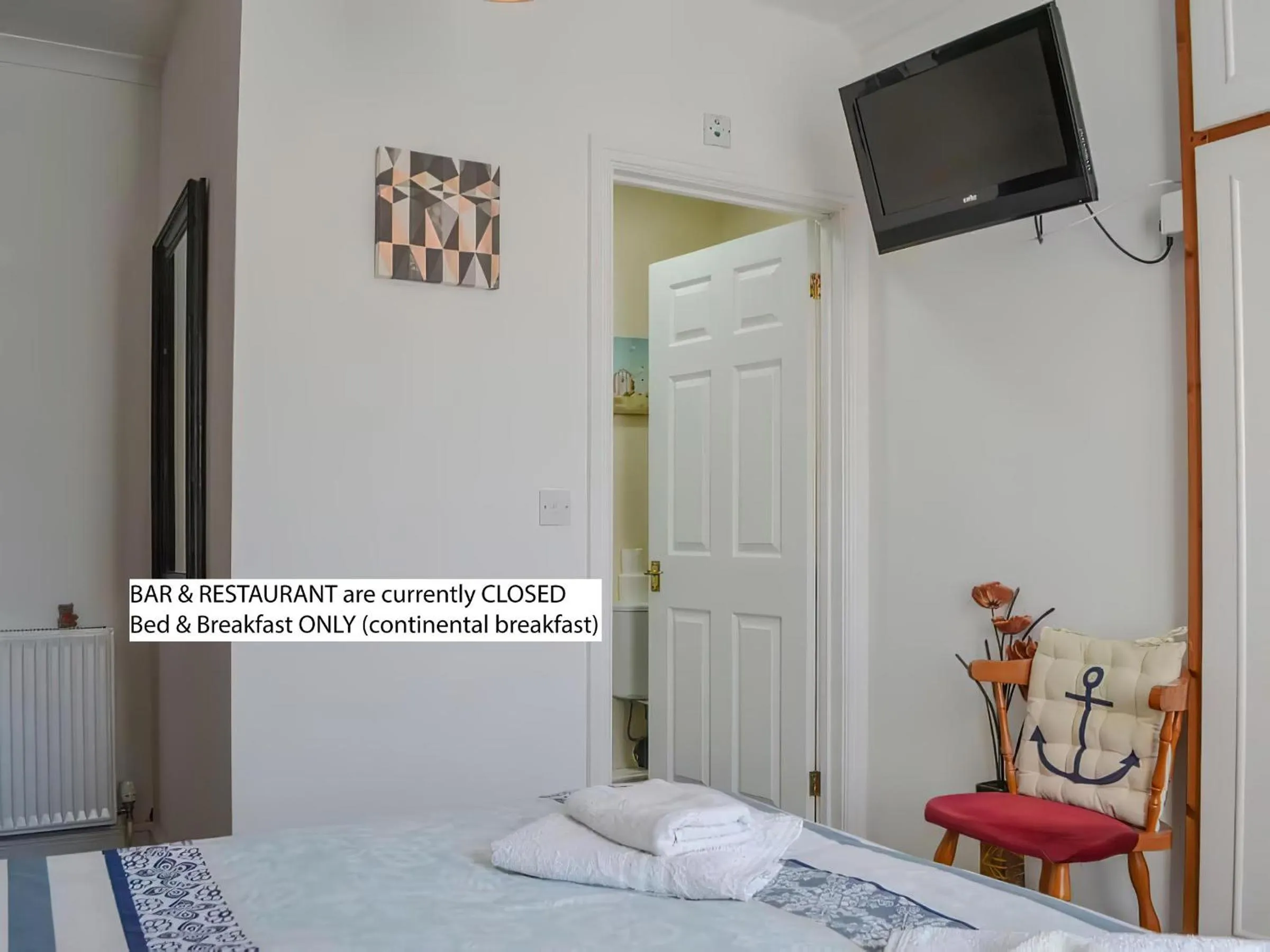 Bed in Hope & Anchor, Hadrian's Wall, Port Carlisle, Solway Firth, Area of Natural Beauty