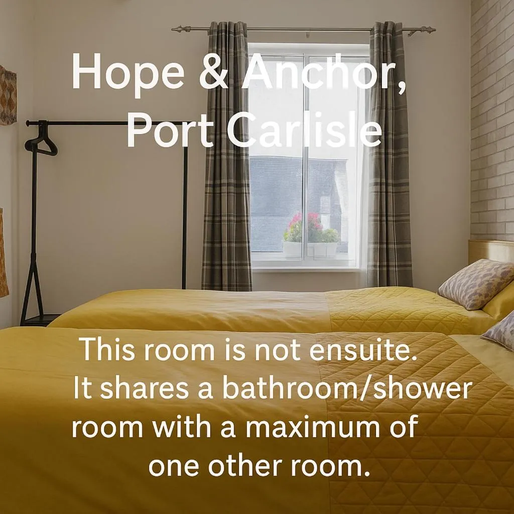 Bed in Hope & Anchor, Hadrian's Wall, Port Carlisle, Solway Firth, Area of Natural Beauty