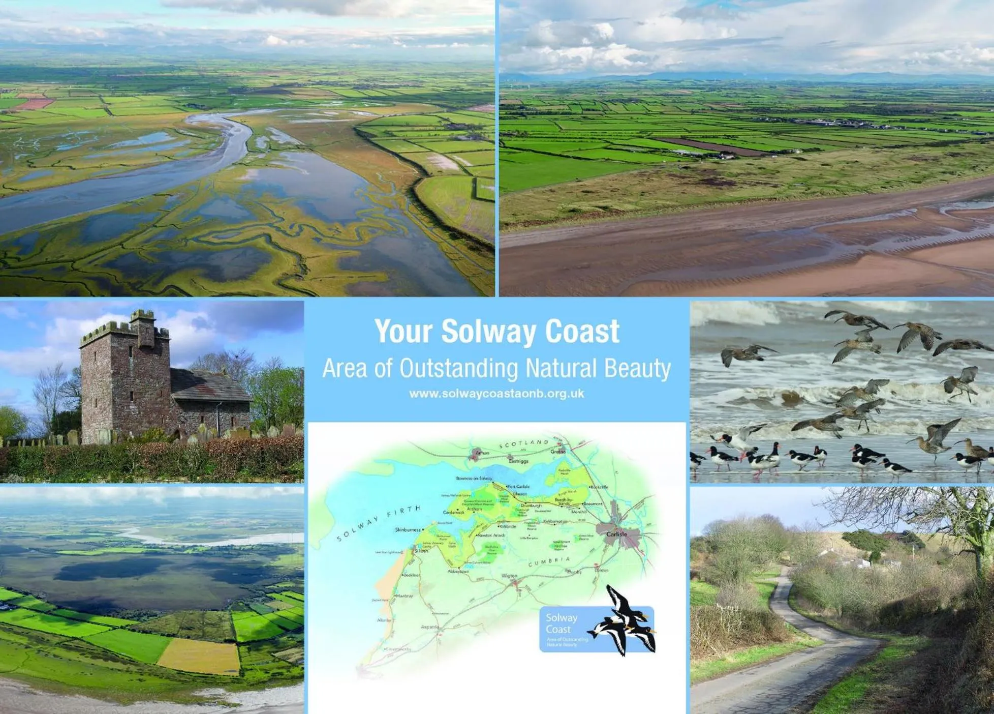 Natural landscape in Hope & Anchor, Hadrian's Wall, Port Carlisle, Solway Firth, Area of Natural Beauty