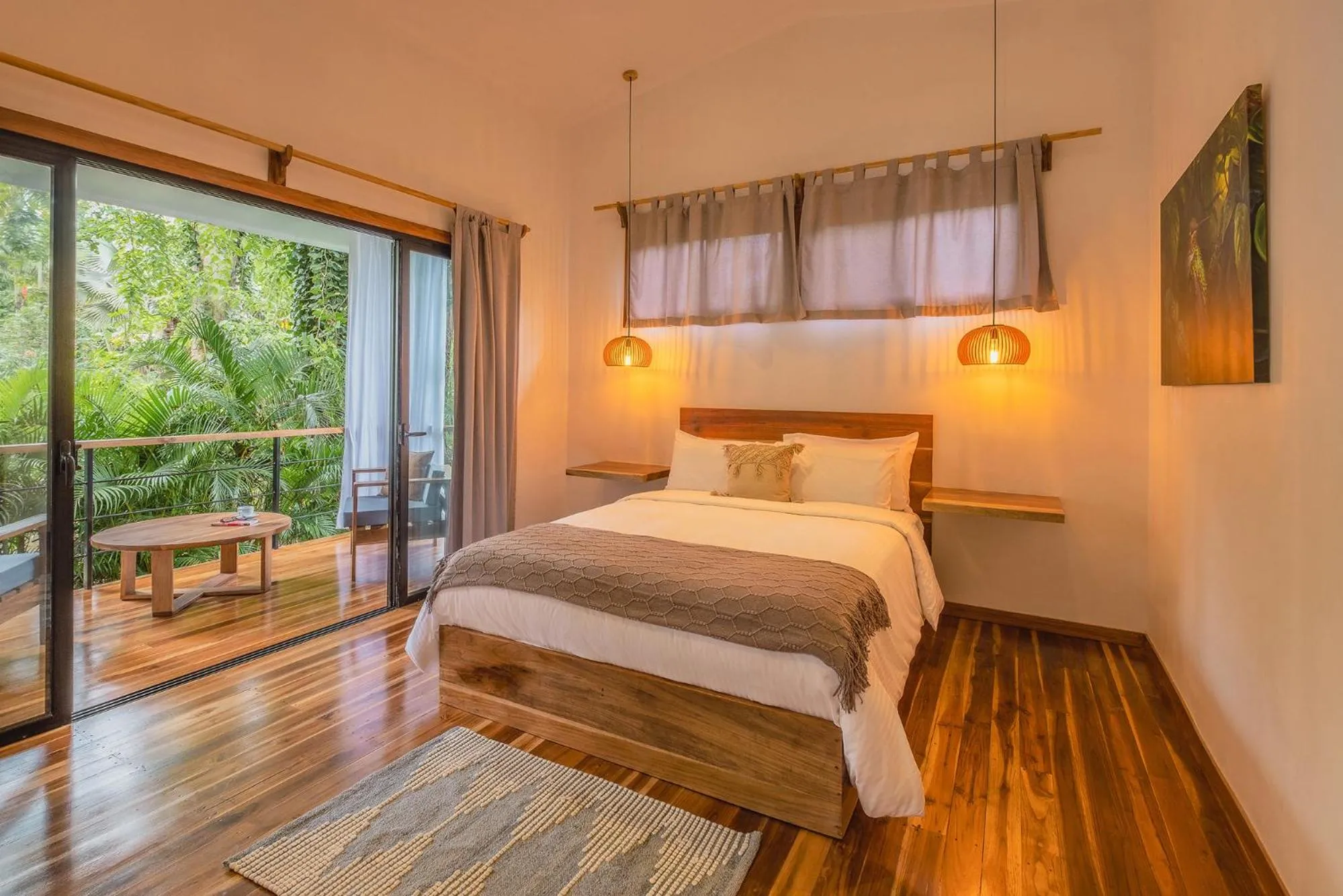 Bed in El Nido Jungle Lodge